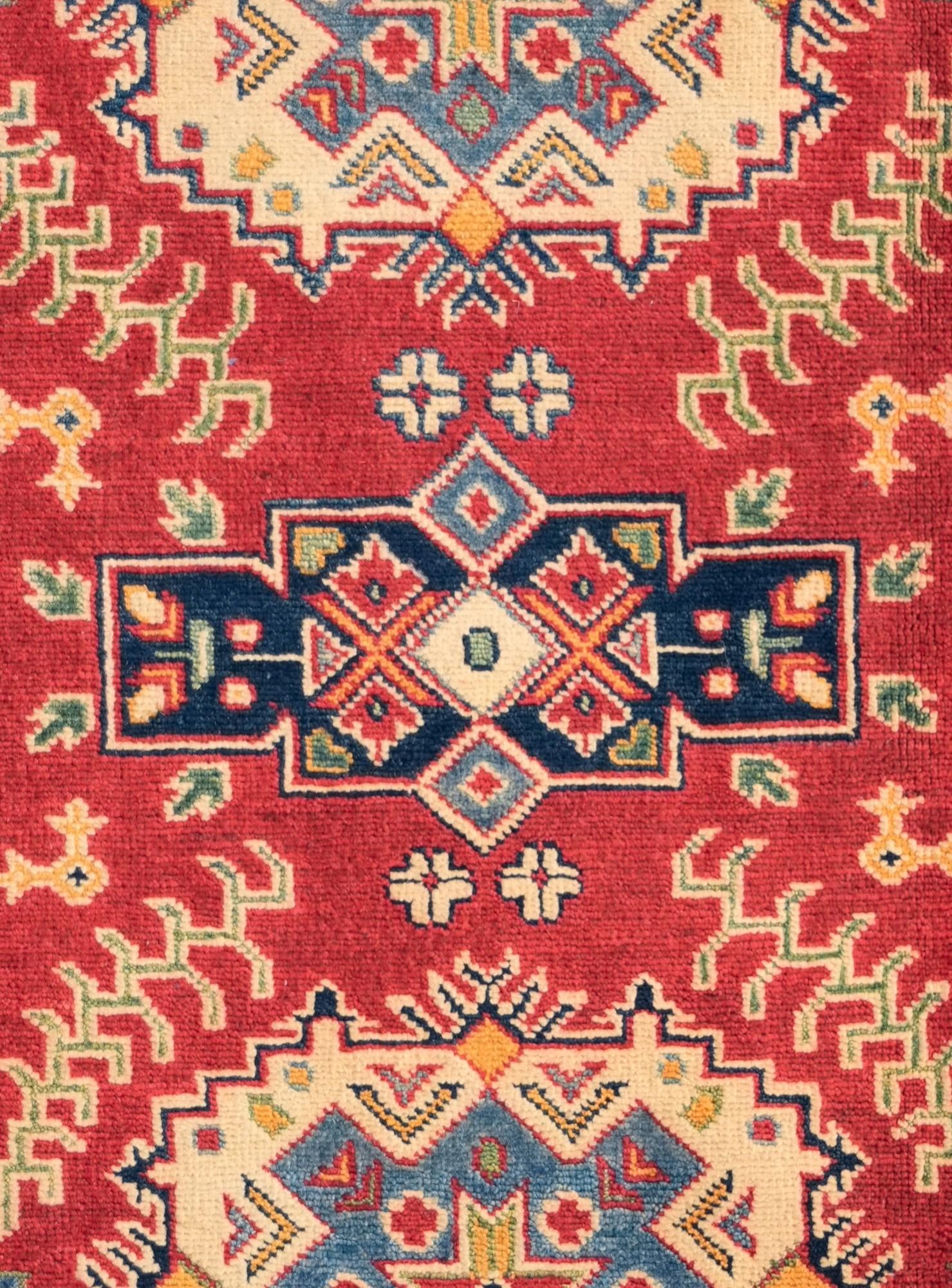 4' 1 x 5' 3 Hand Knotted Kazak Rug