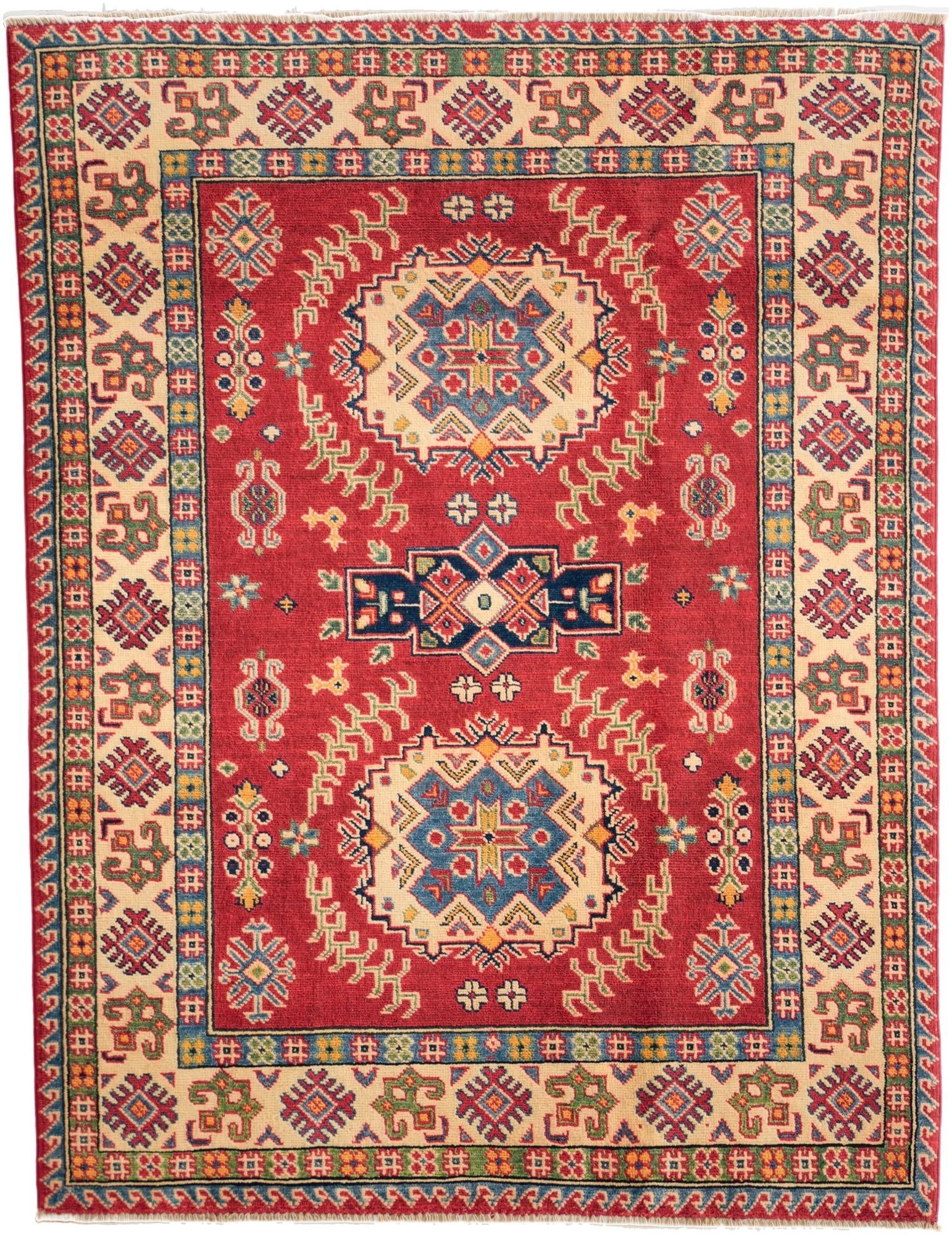 4' 1 x 5' 3 Hand Knotted Kazak Rug
