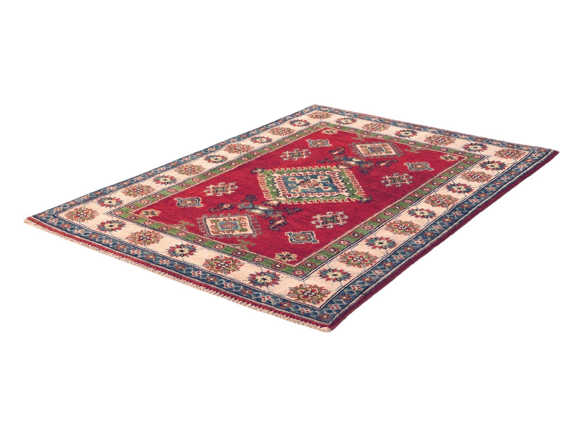 3' 5 x 4' 11 Hand Knotted Kazak Rug