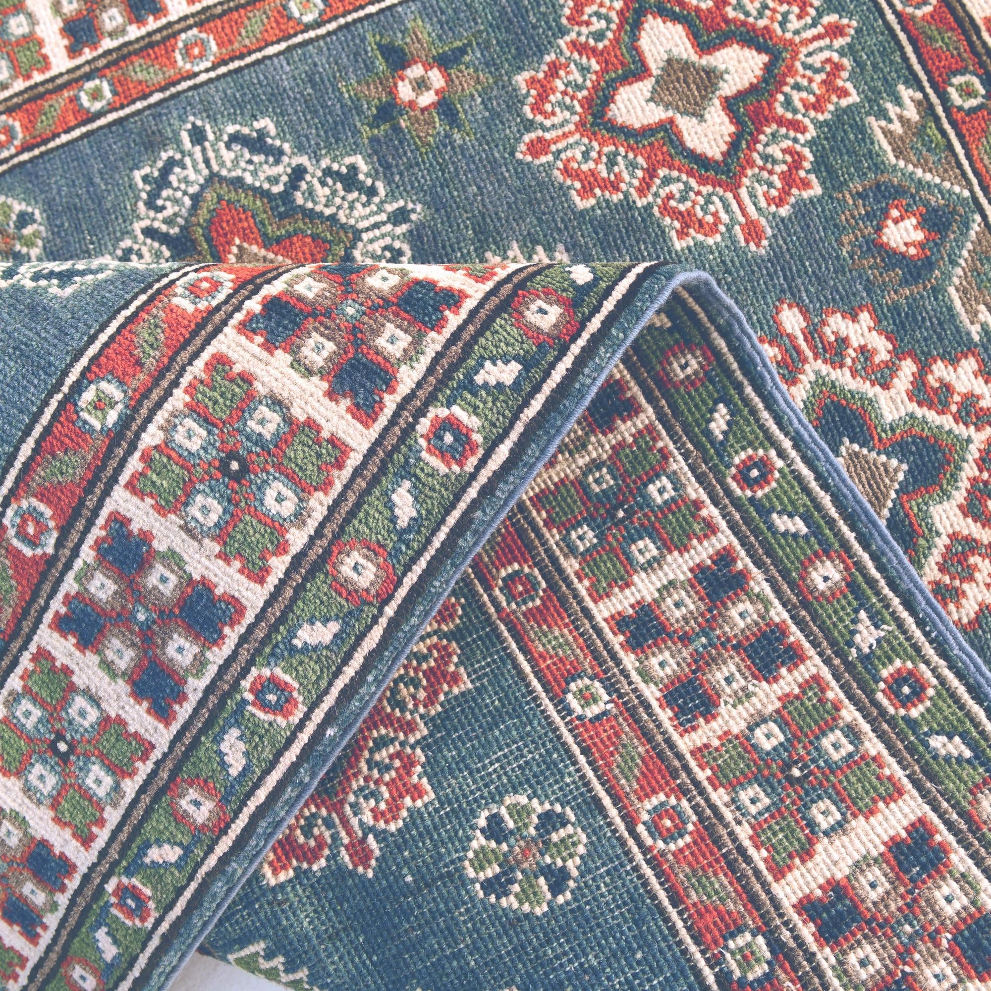 3' 3 x 4' 9 Hand Knotted Kazak Rug
