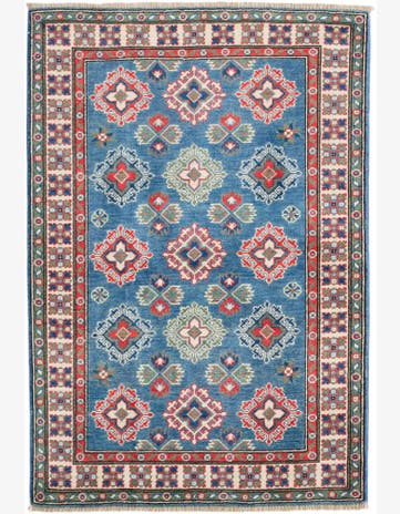 3' 3 x 4' 9 Hand Knotted Kazak Rug