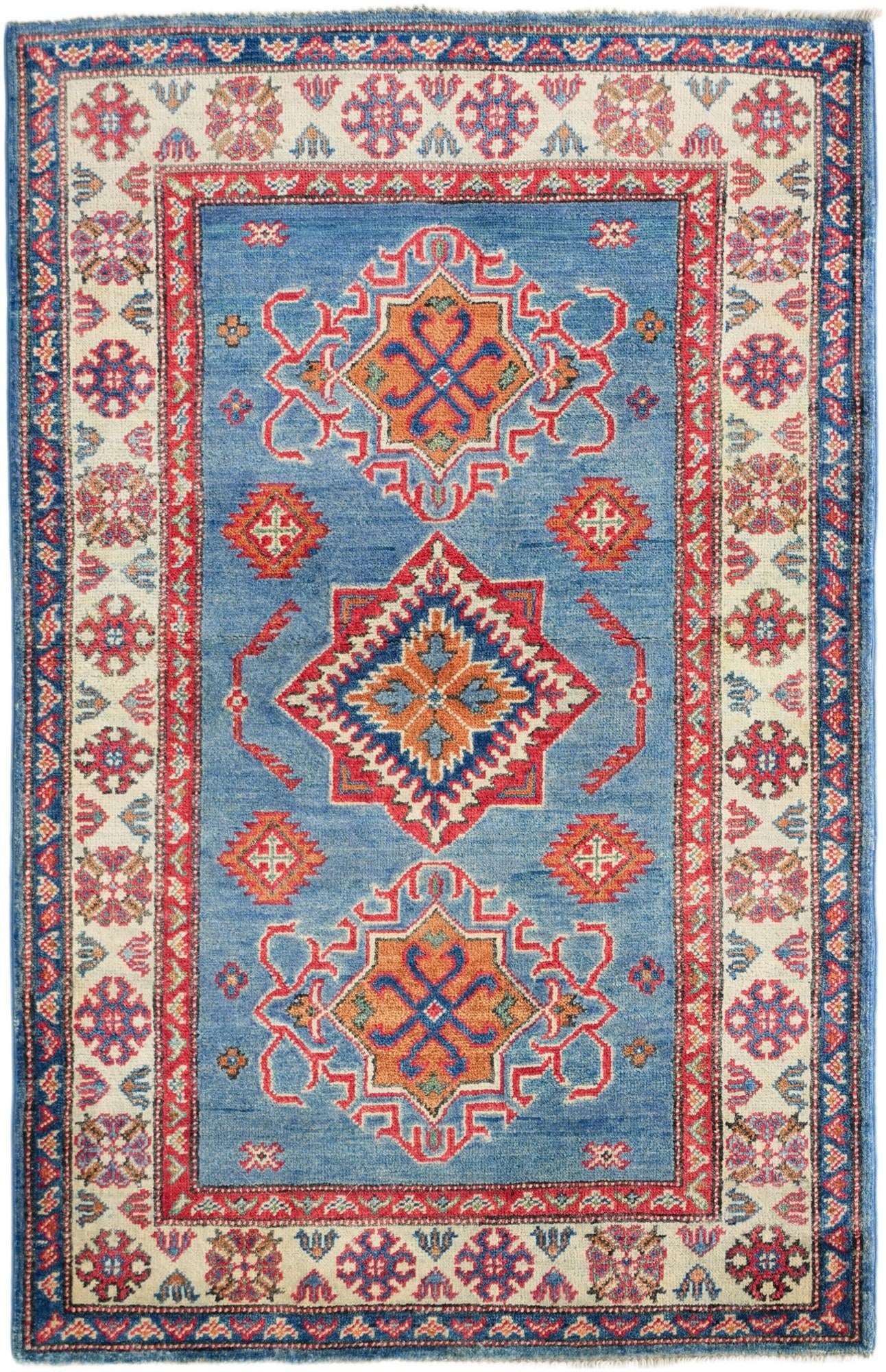 3' 3 x 5' Hand Knotted Kazak Rug