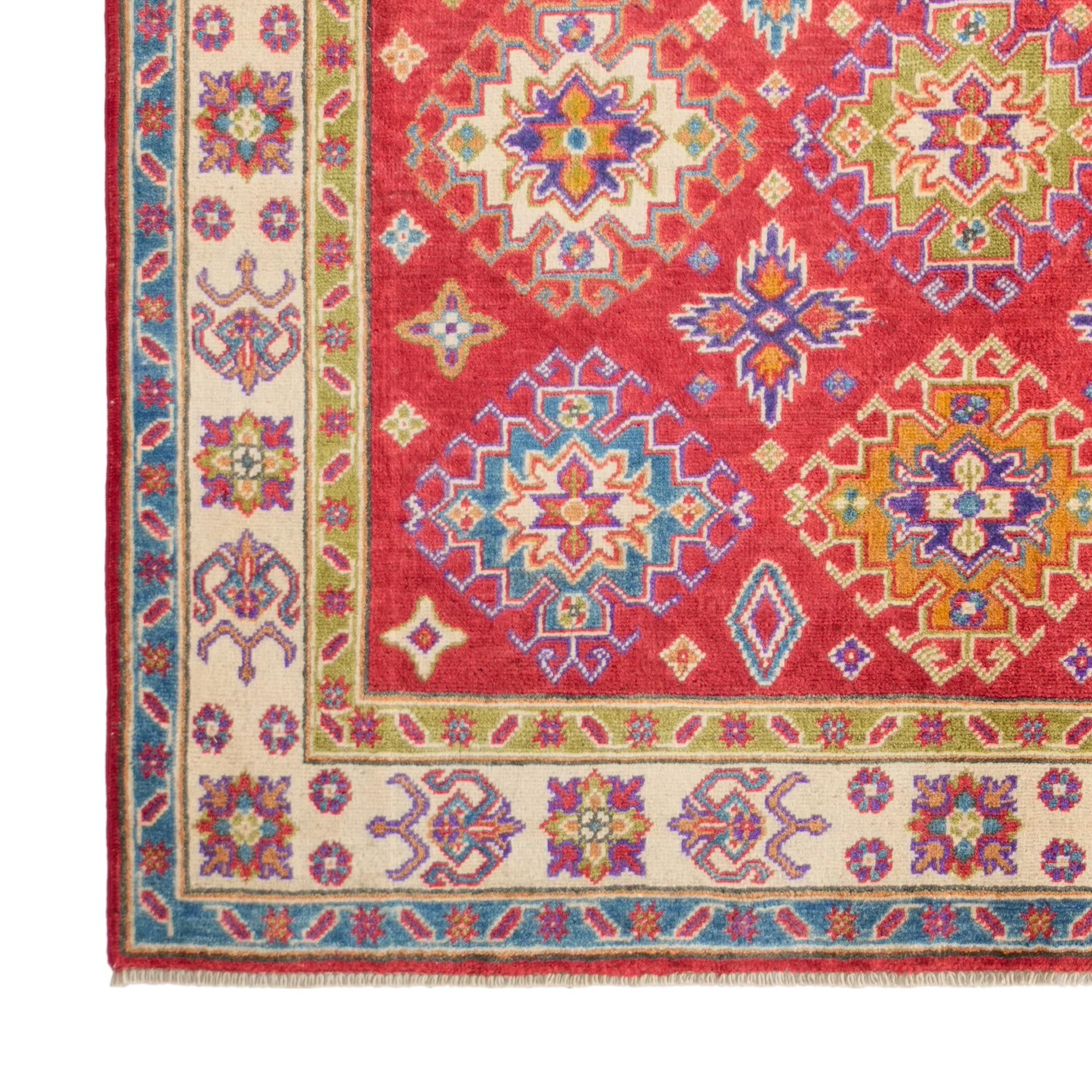 4' 11 x 6' 8 Hand Knotted Kazak Rug