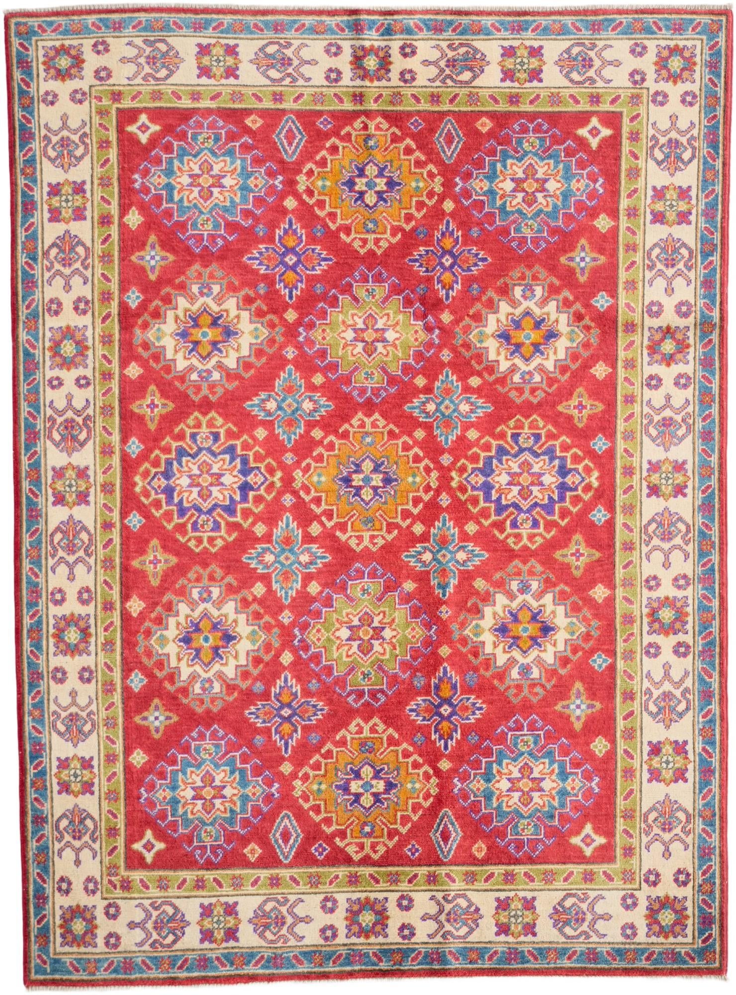 4' 11 x 6' 8 Hand Knotted Kazak Rug