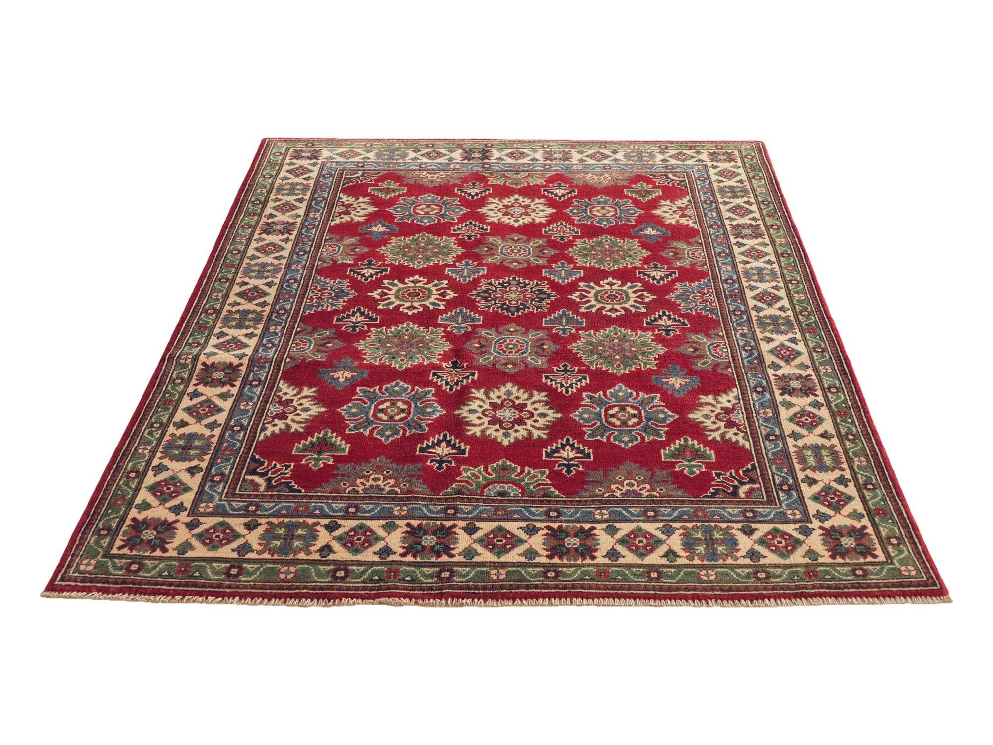 150cm x 215cm Noué main Kazak Tapis