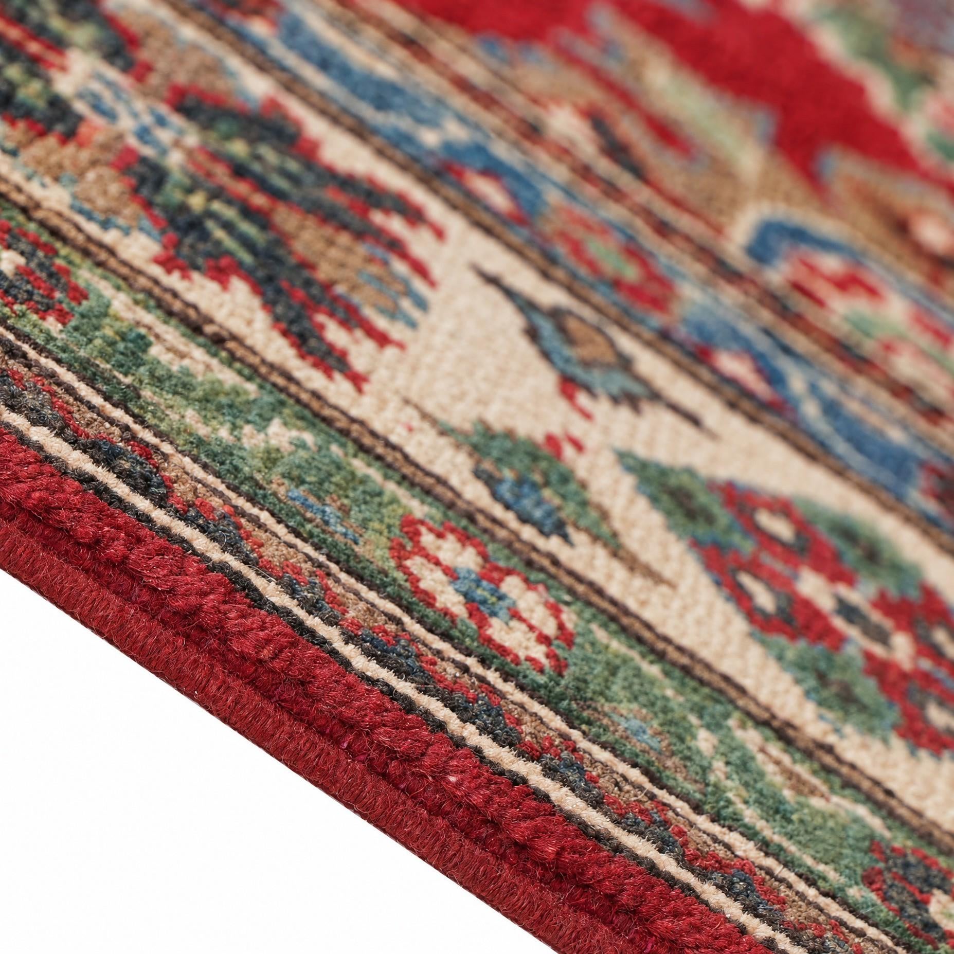 150cm x 215cm Noué main Kazak Tapis
