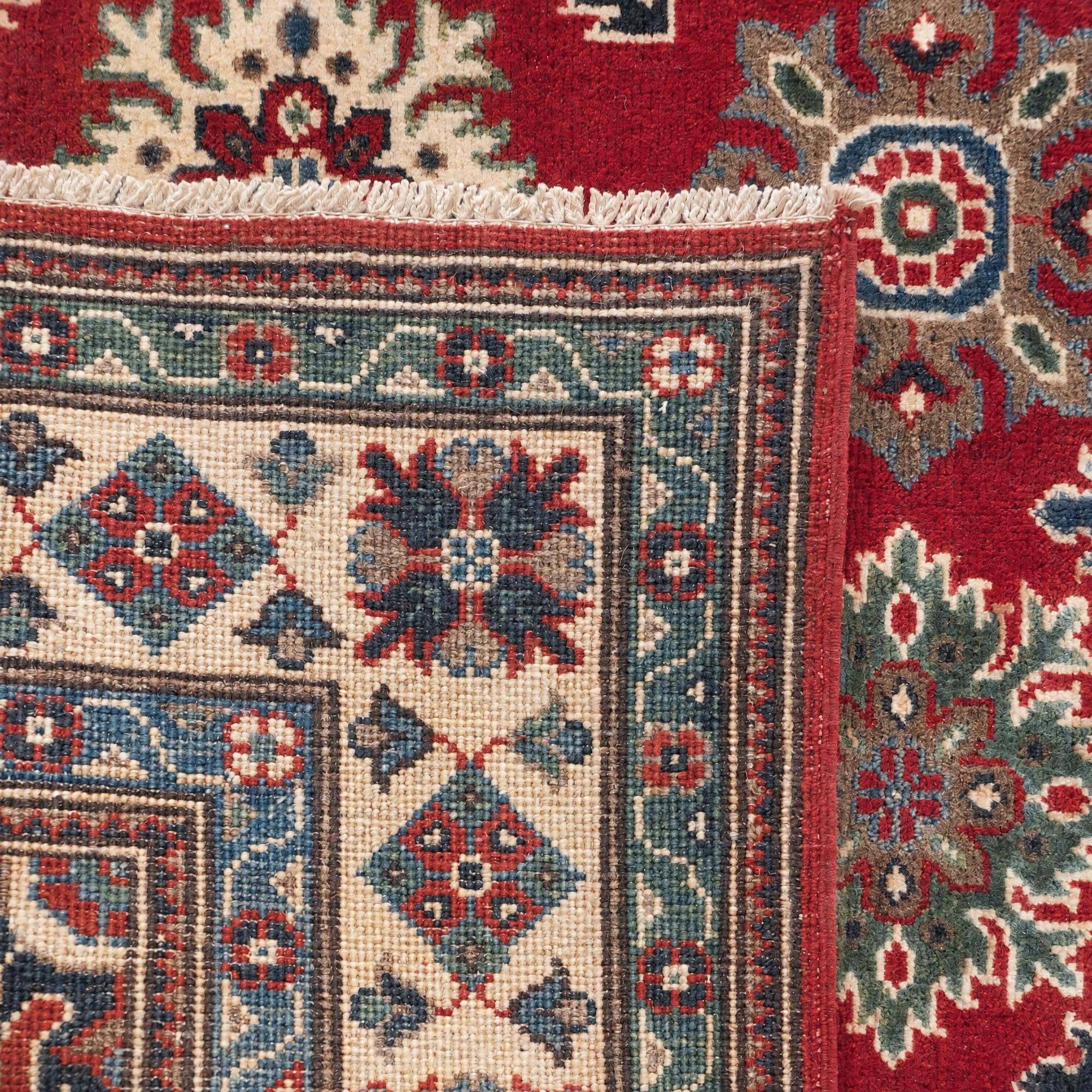 150cm x 215cm Noué main Kazak Tapis