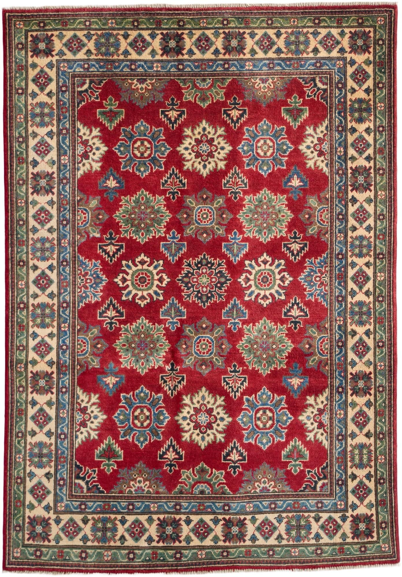 150cm x 215cm Noué main Kazak Tapis