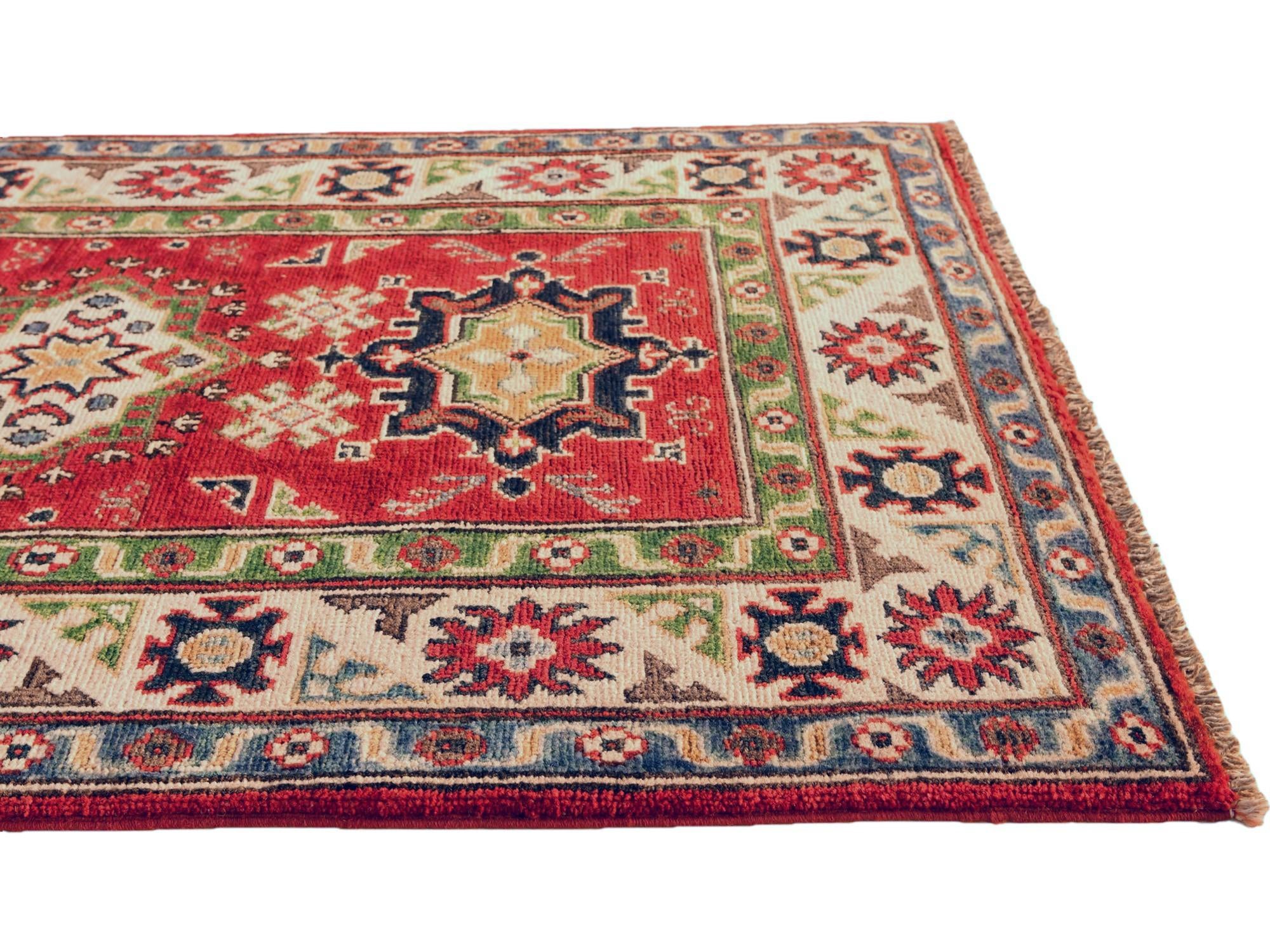 80cm x 125cm Hand Knotted Kazak Rug
