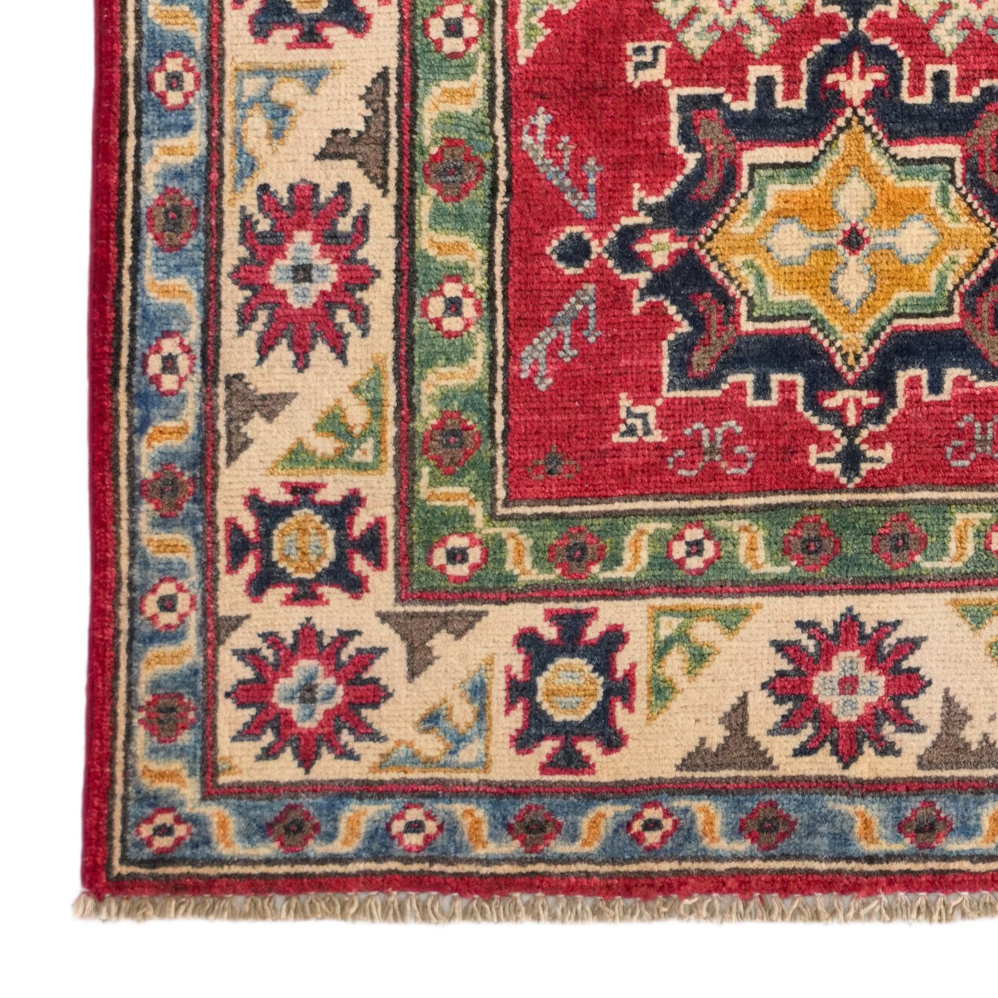 80cm x 125cm Hand Knotted Kazak Rug