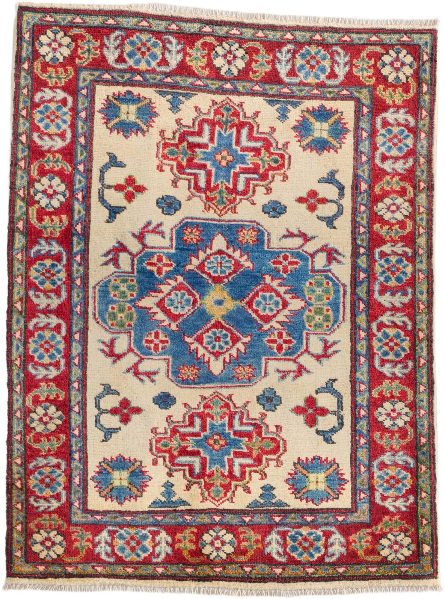 2' 11 x 3' 11 Hand Knotted Kazak Rug