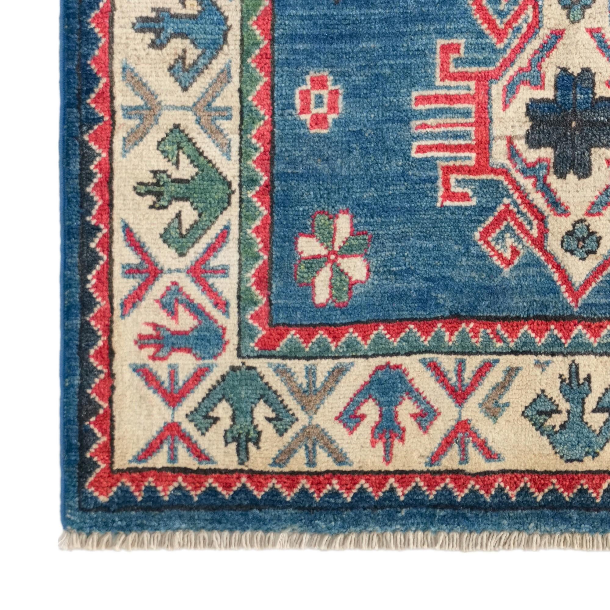2' 6 x 4' 4 Hand Knotted Kazak Rug