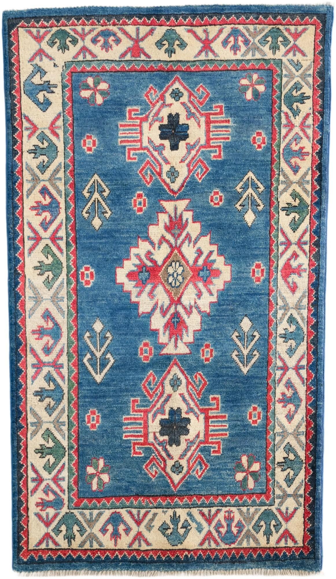2' 6 x 4' 4 Hand Knotted Kazak Rug