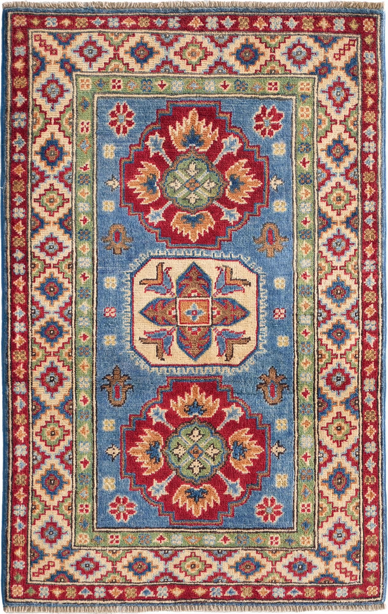 Detail image 2 of 10: 2' 8 x 4' 2 Hand Knotted Kazak Rug