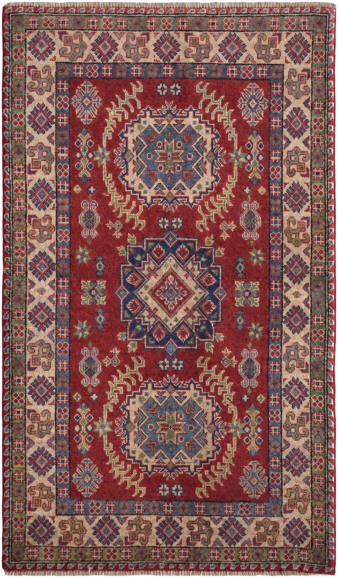 3' x 5' 2 Hand Knotted Kazak Rug