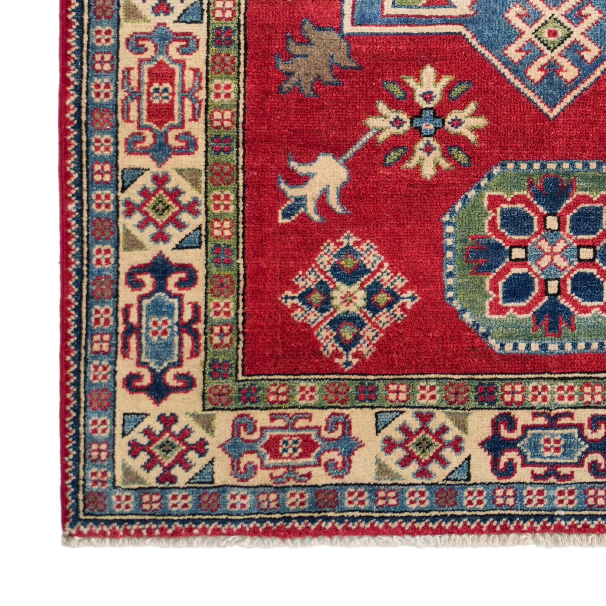 3' 6 x 4' 11 Hand Knotted Kazak Rug