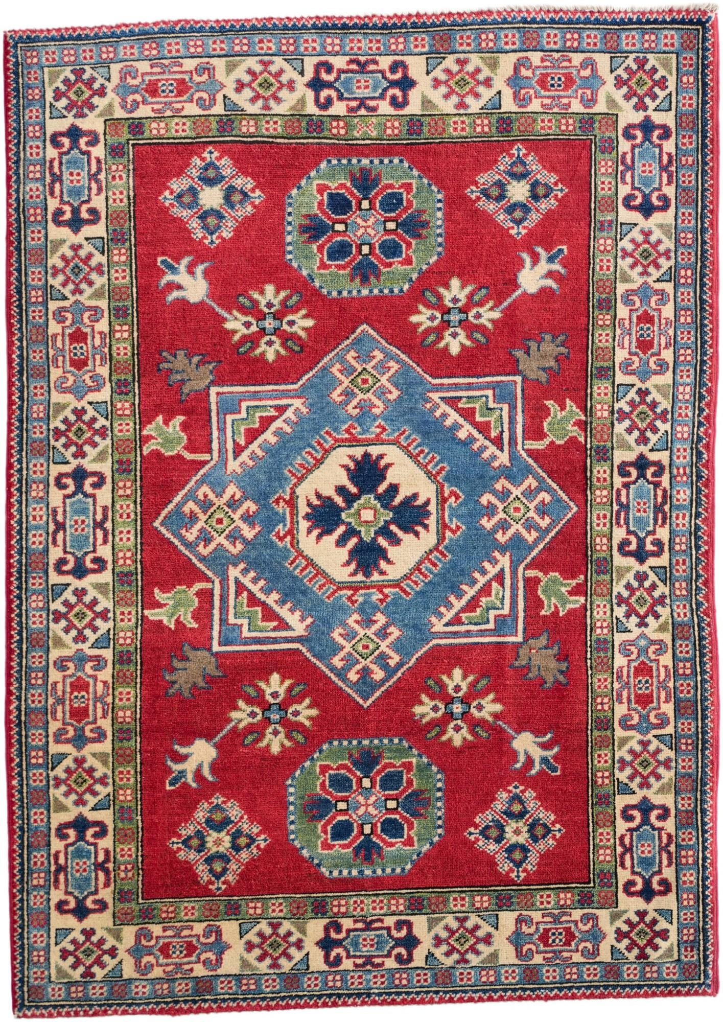 3' 6 x 4' 11 Hand Knotted Kazak Rug