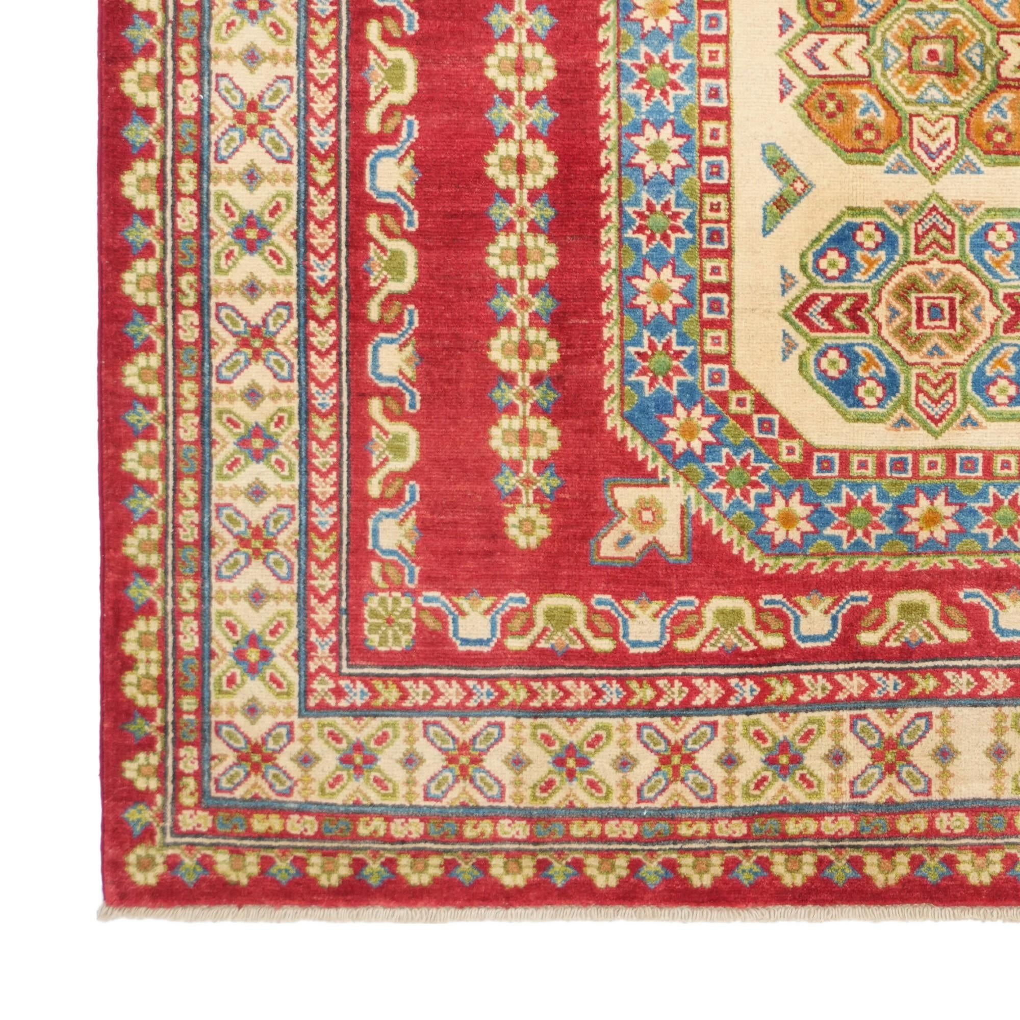 5' x 6' 11 Hand Knotted Kazak Rug