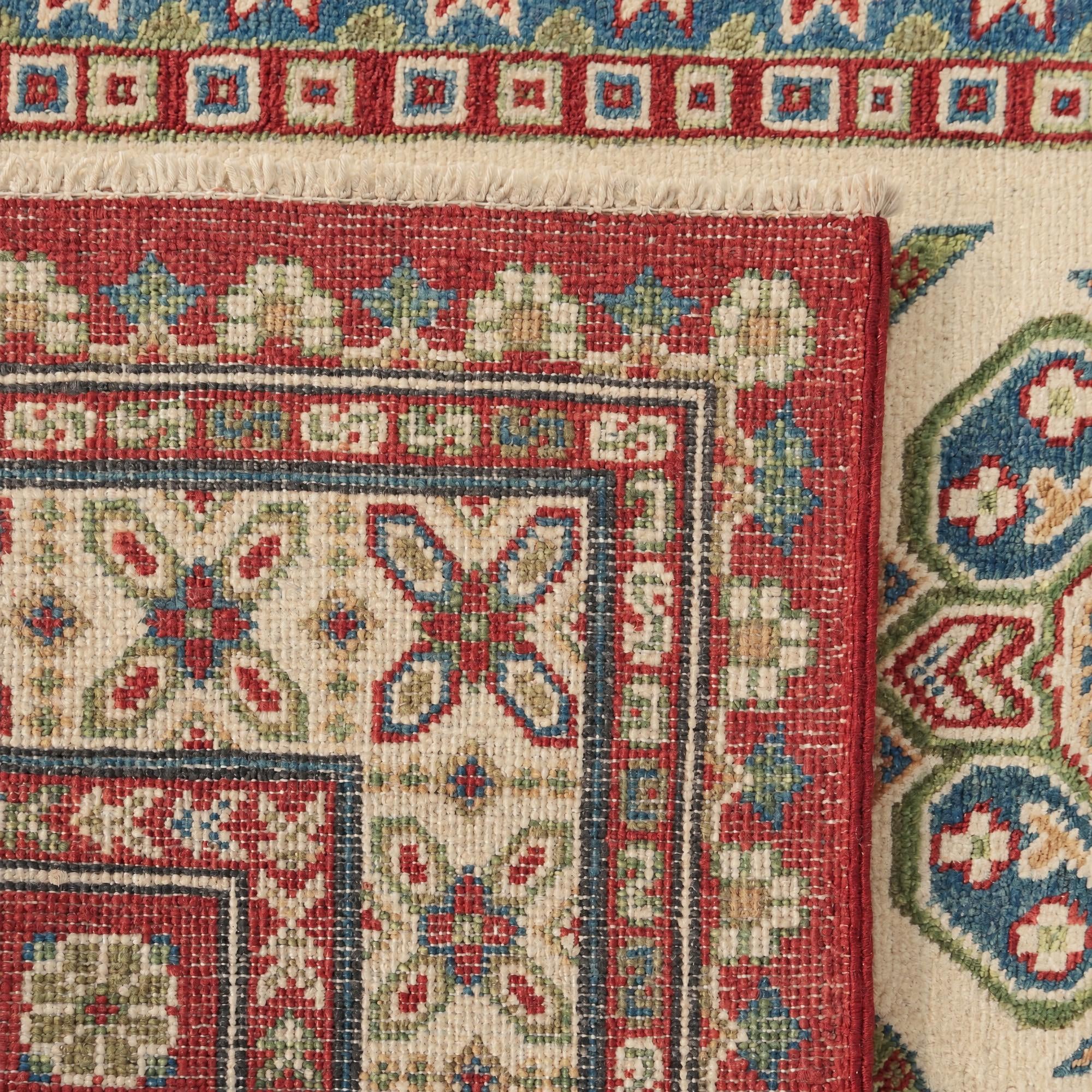 5' x 6' 11 Hand Knotted Kazak Rug