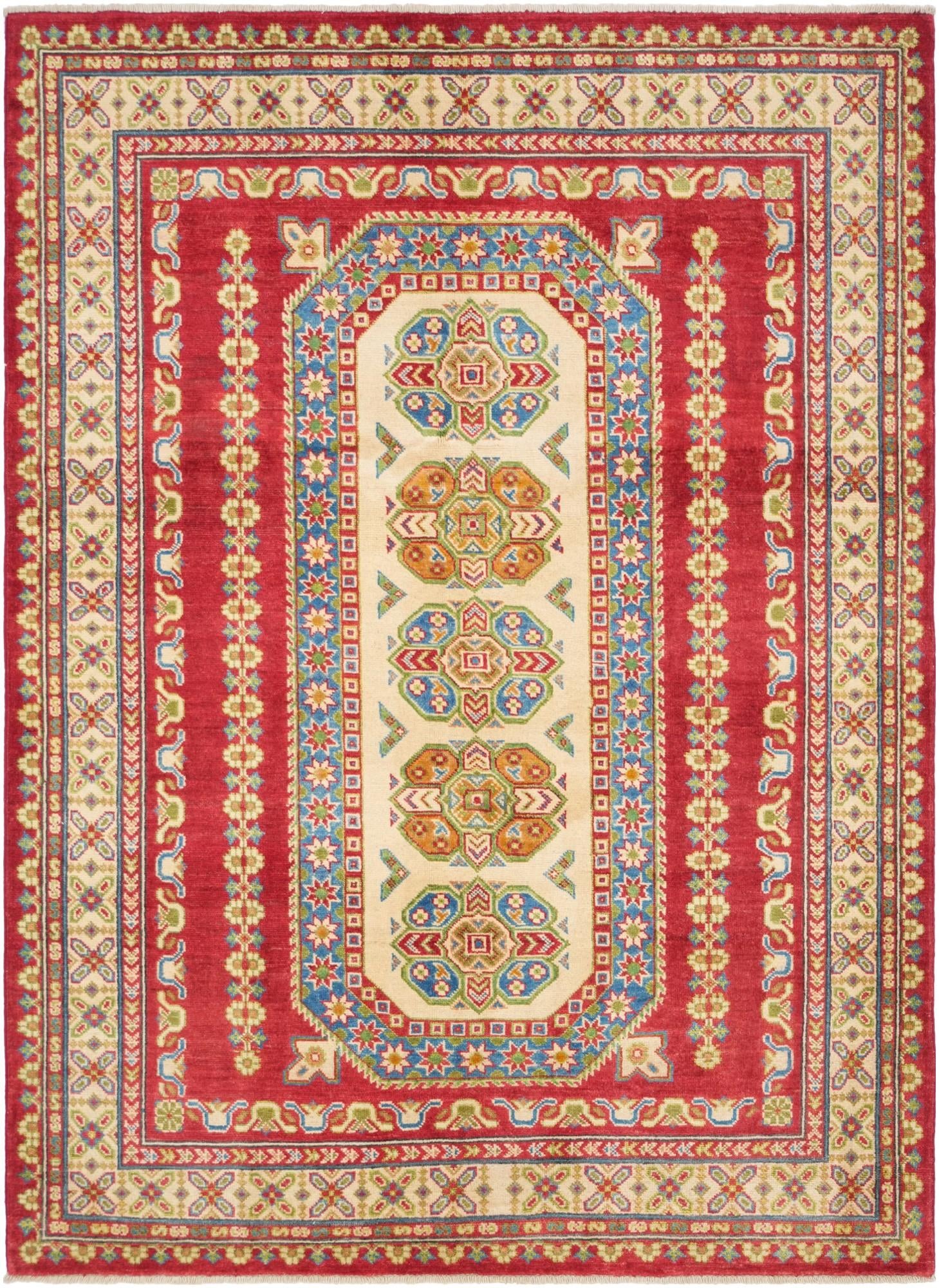 5' x 6' 11 Hand Knotted Kazak Rug