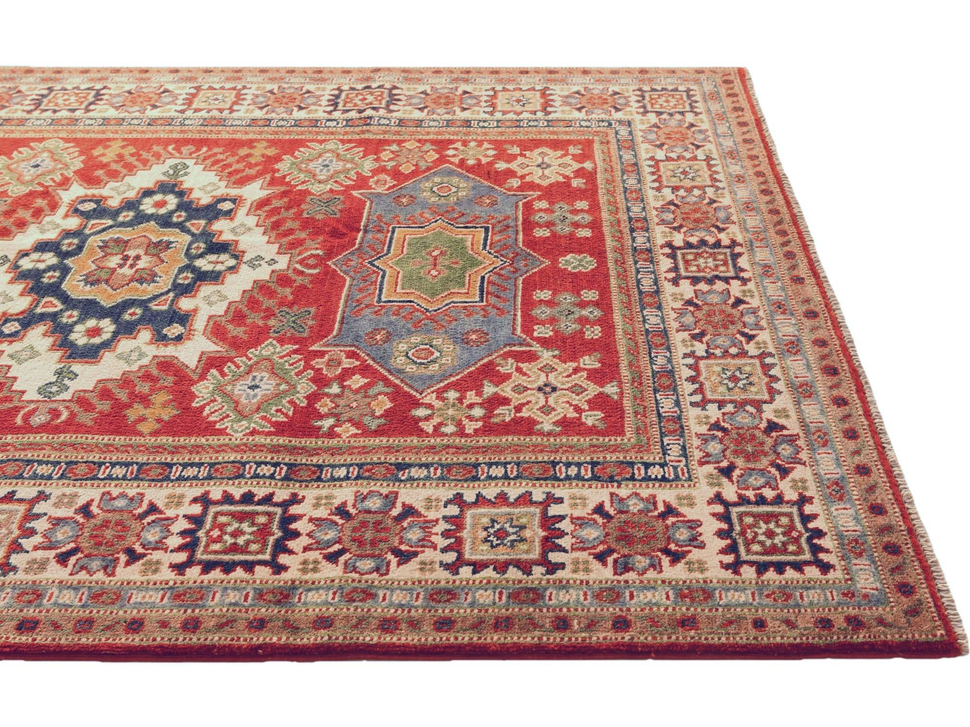 5' x 6' 6 Hand Knotted Kazak Rug