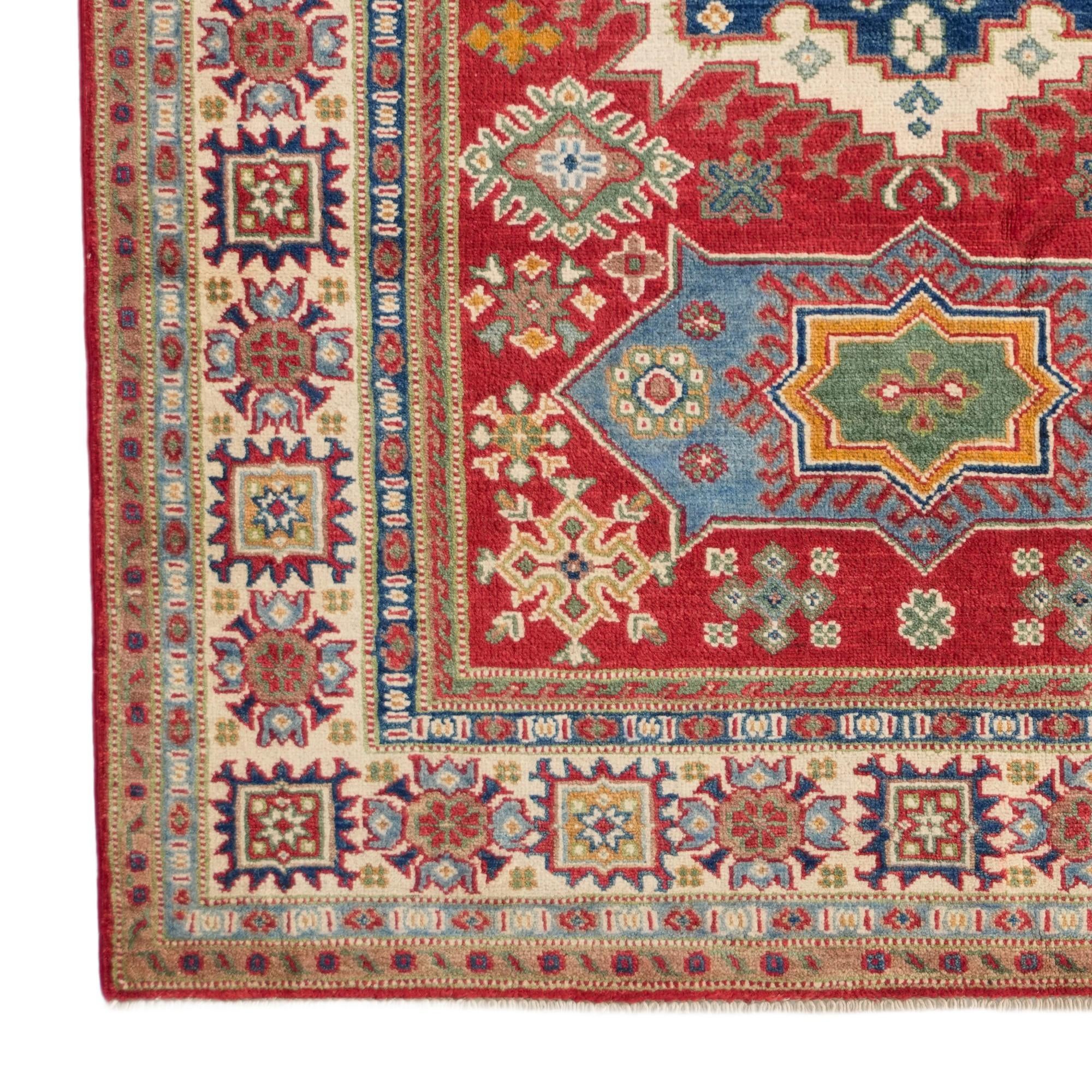 5' x 6' 6 Hand Knotted Kazak Rug