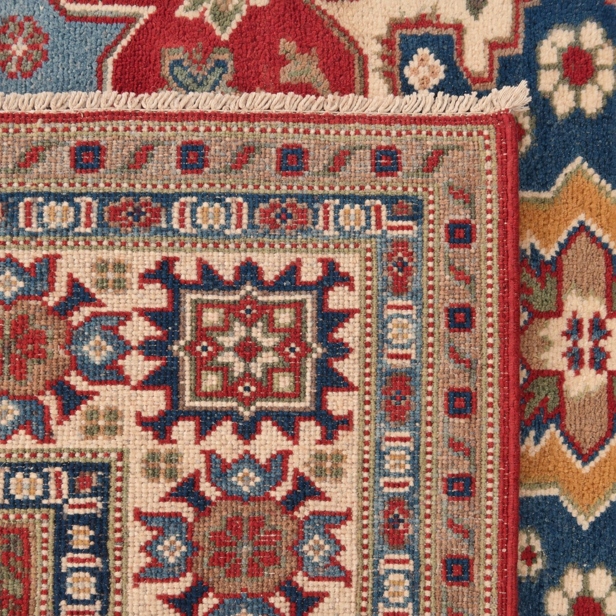 150cm x 195cm Hand Knotted Kazak Rug