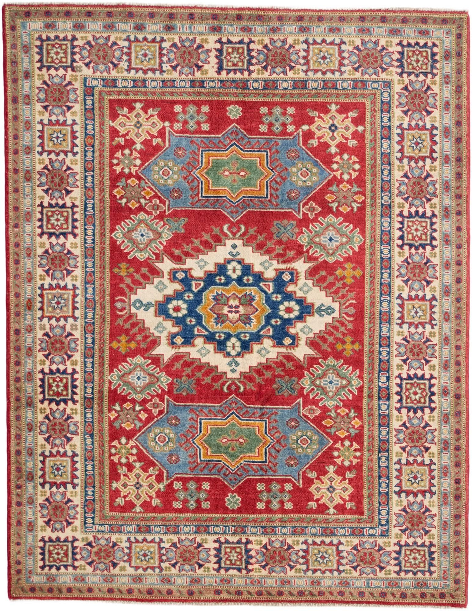 5' x 6' 6 Hand Knotted Kazak Rug