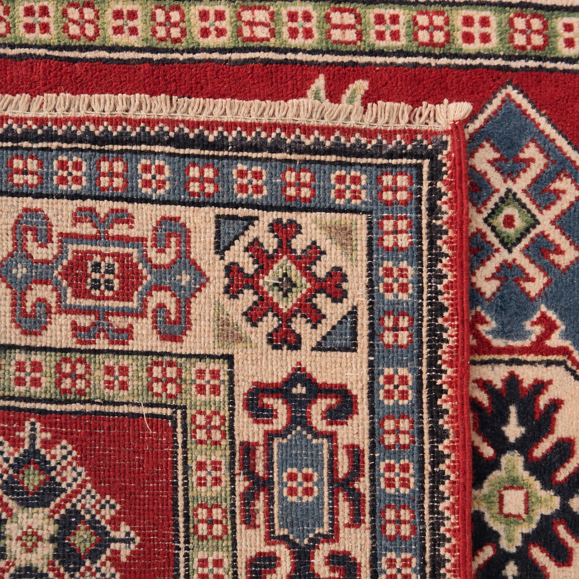 100cm x 150cm Handgeknüpft Kazak Teppich