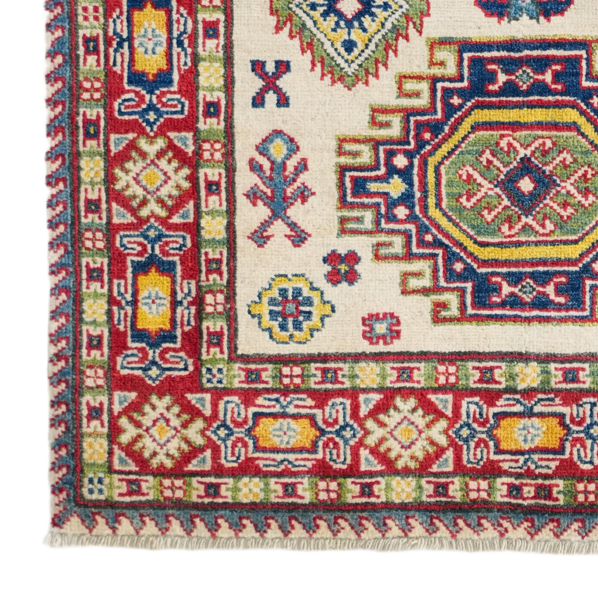 3' 3 x 5' Hand Knotted Kazak Rug