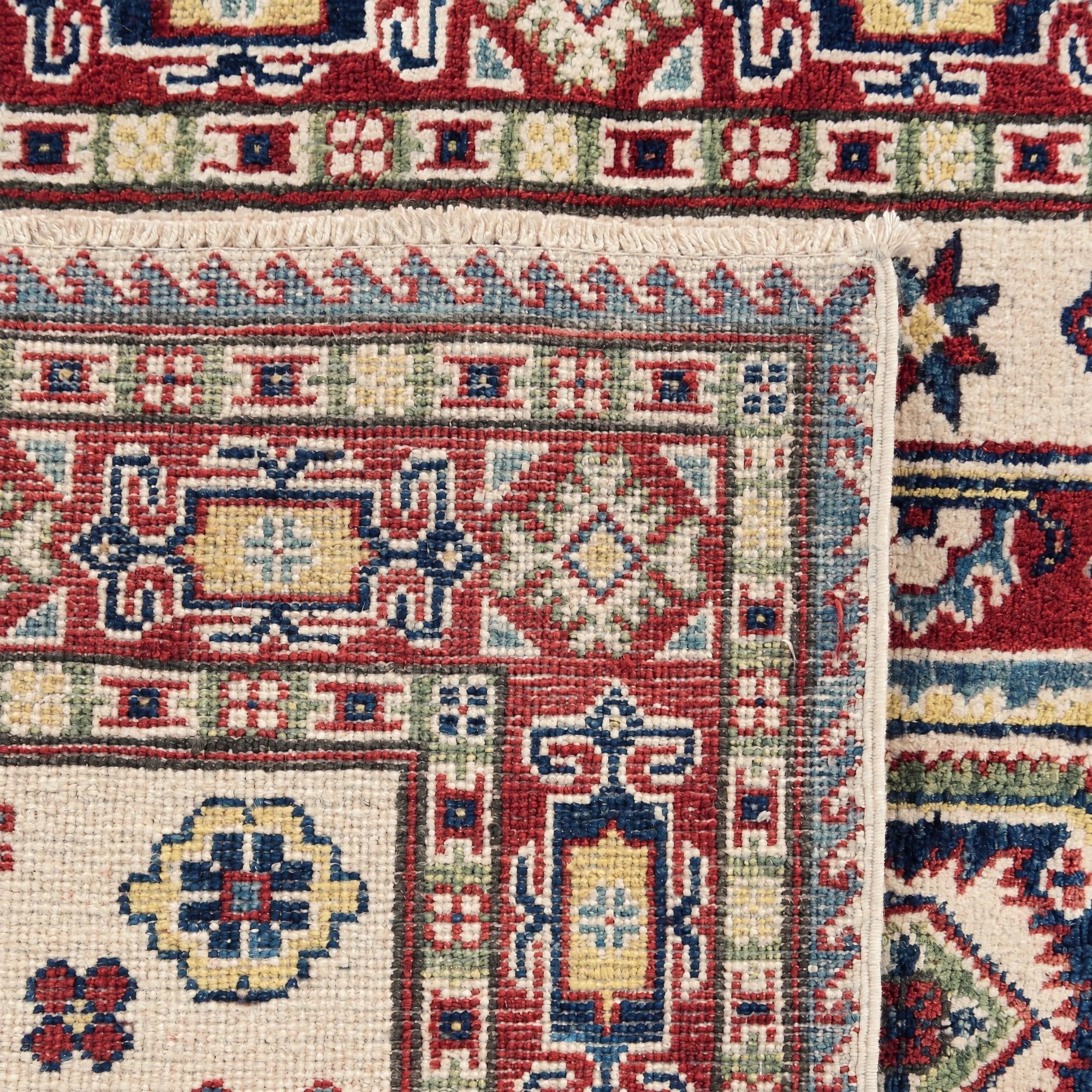 100cm x 155cm Hand Knotted Kazak Rug