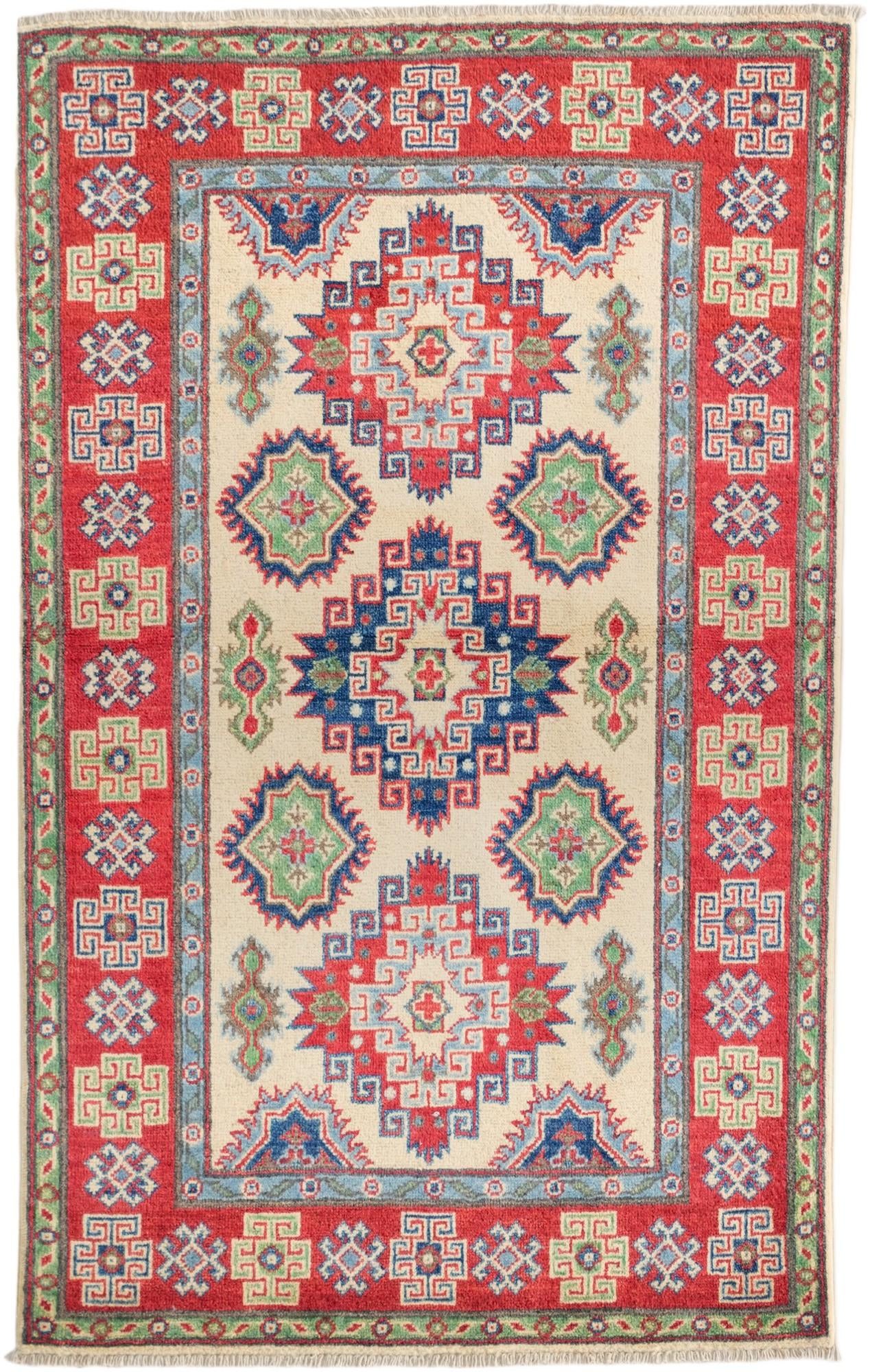 3' 3 x 5' 1 Hand Knotted Kazak Rug