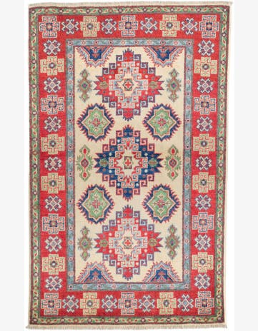 3' 3 x 5' 1 Hand Knotted Kazak Rug