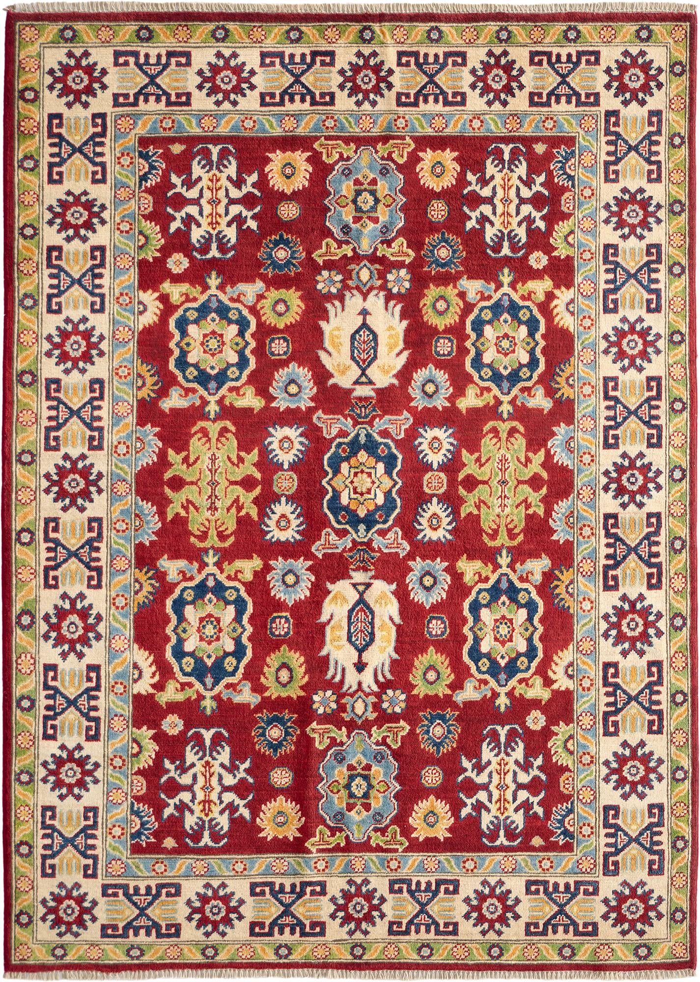 Detail image 2 of 10: 4' 11 x 6' 10 Hand Knotted Kazak Rug