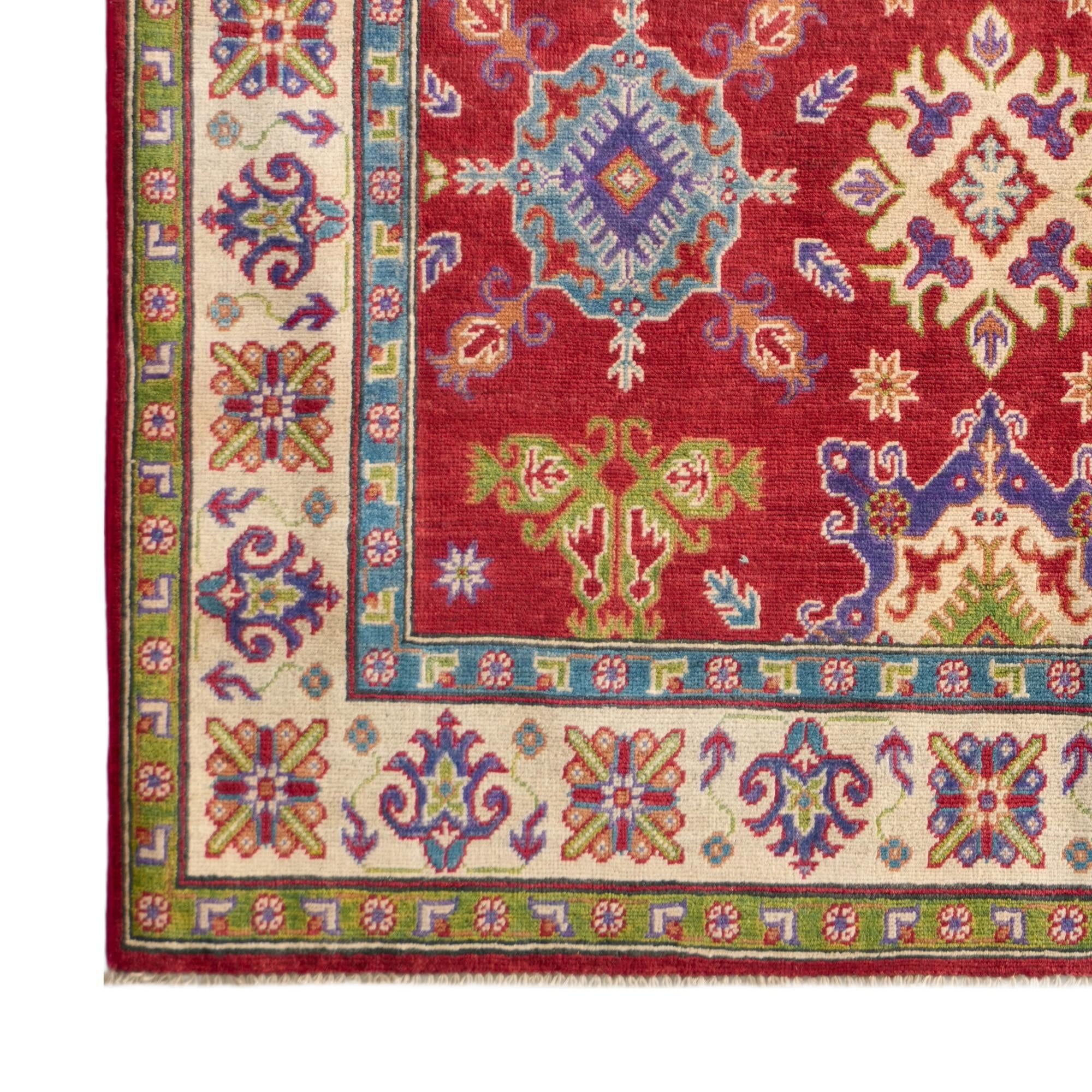 150cm x 215cm Hand Knotted Kazak Rug
