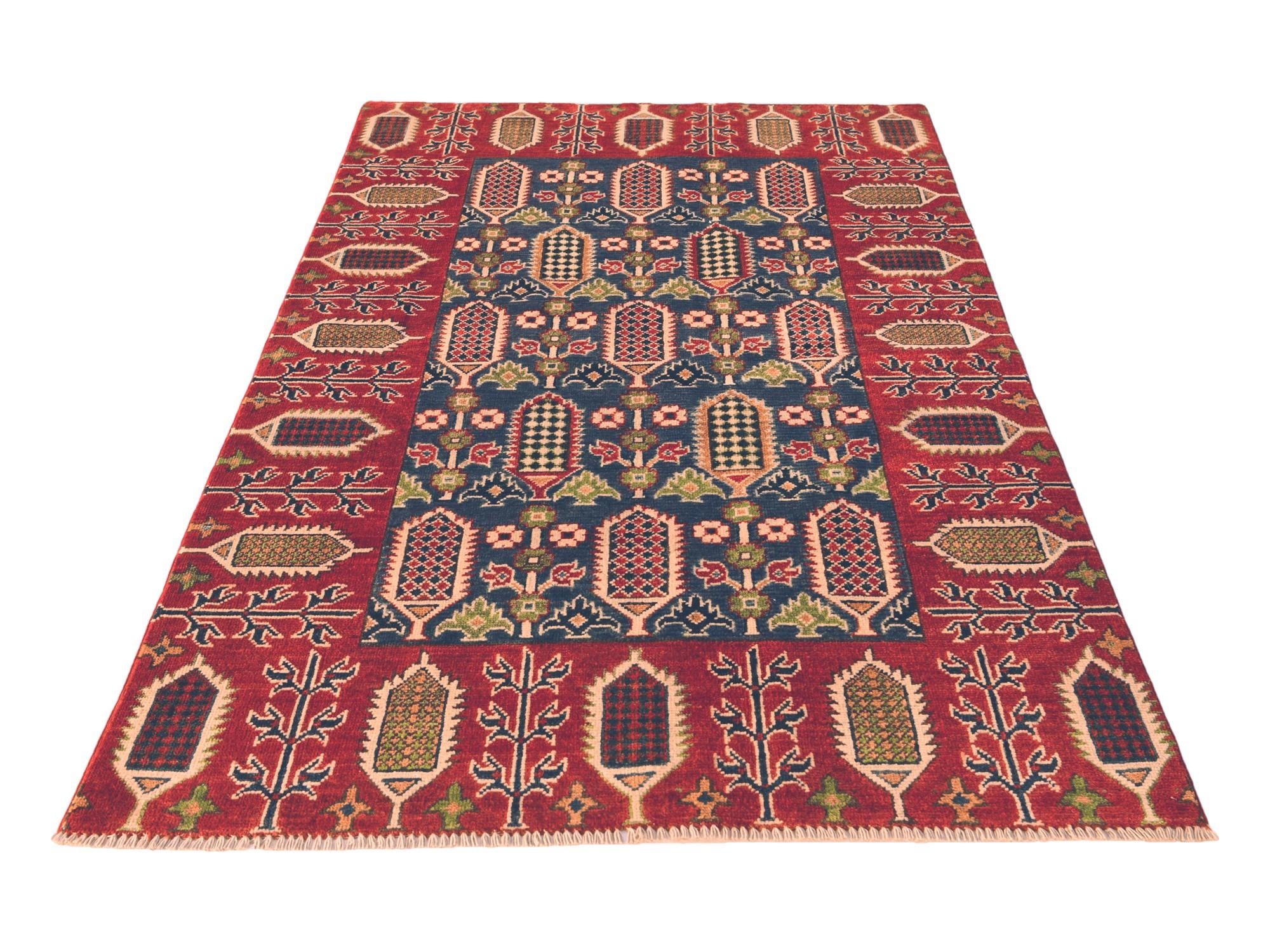 3' 10 x 6' 3 Hand Knotted Kazak Rug