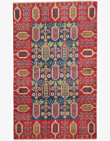 3' 10 x 6' 3 Hand Knotted Kazak Rug