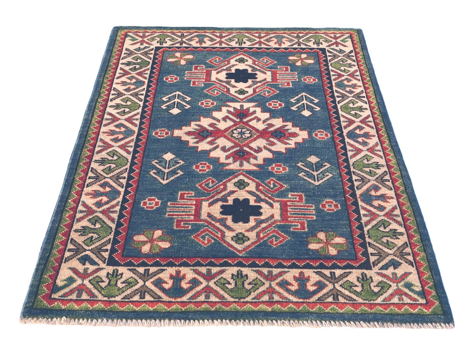 2' 9 x 4' 2 Hand Knotted Kazak Rug