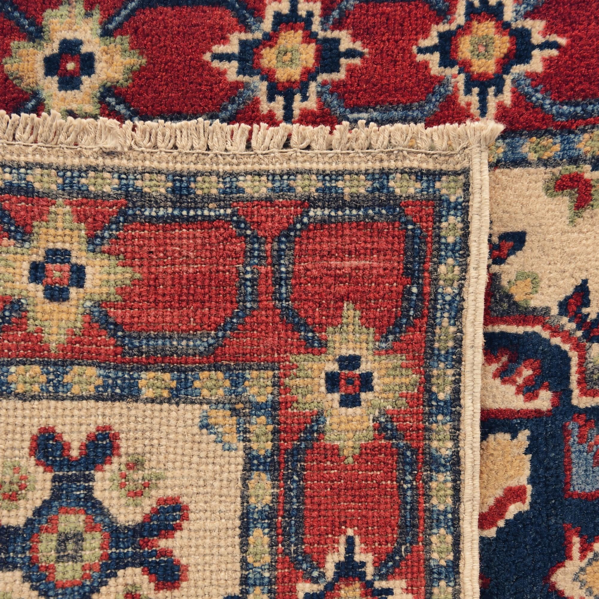 60cm x 90cm anudado a mano Kazak Alfombra