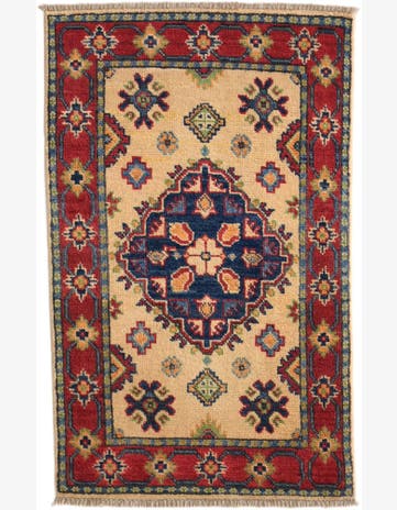 1' 11 x 3' Hand Knotted Kazak Rug