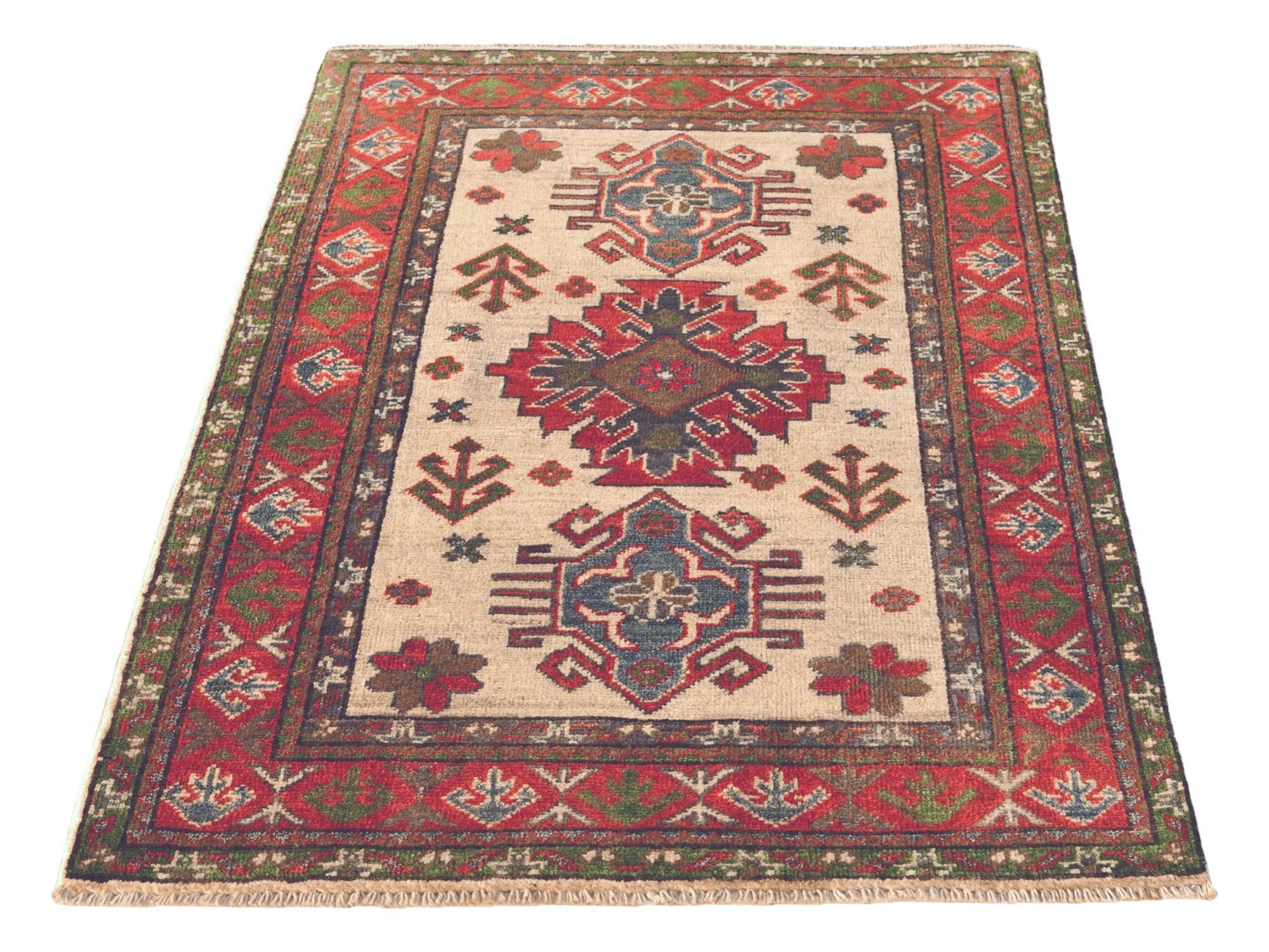 2' 7 x 3' 9 Hand Knotted Kazak Rug