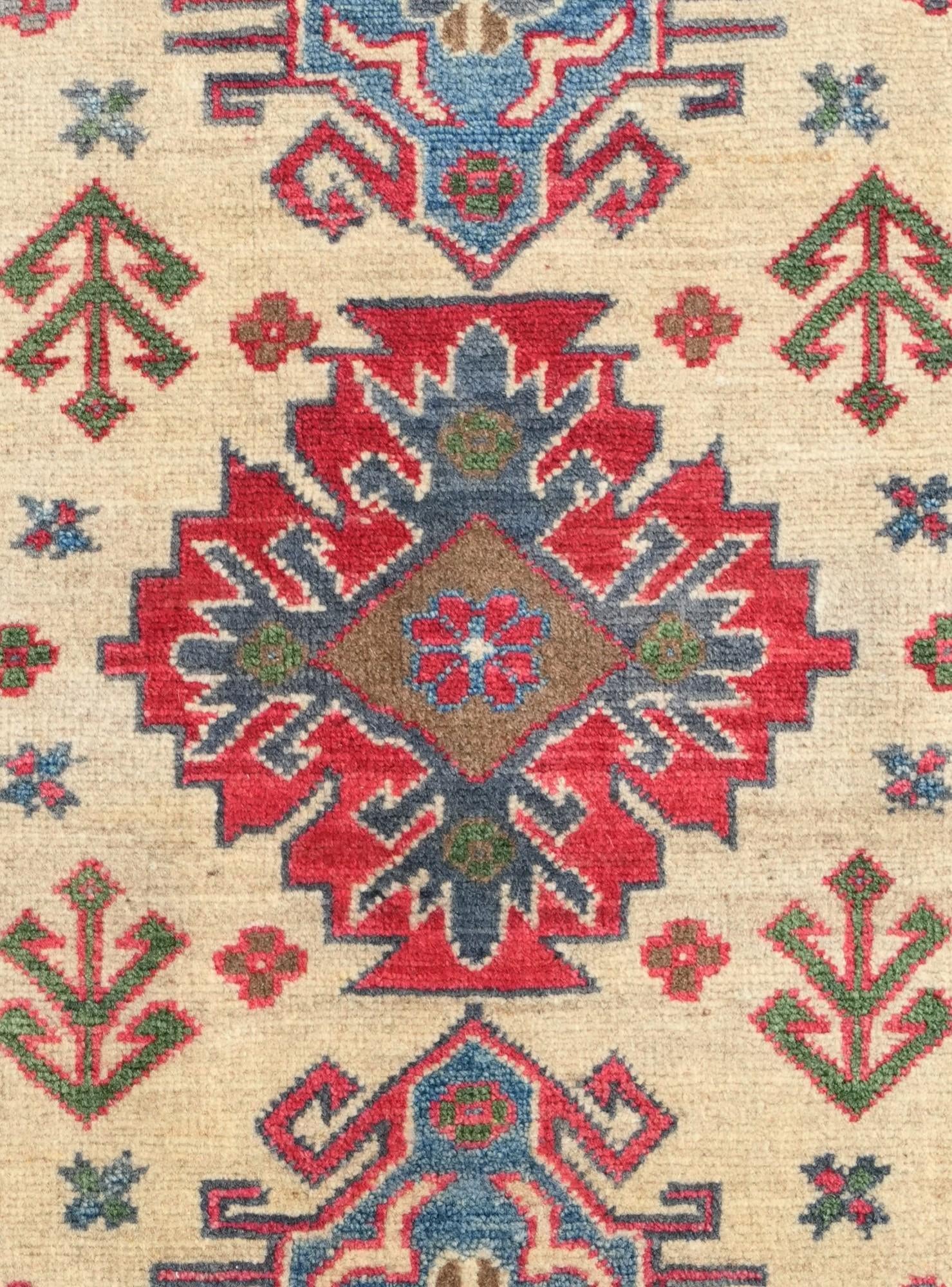 2' 7 x 3' 9 Hand Knotted Kazak Rug