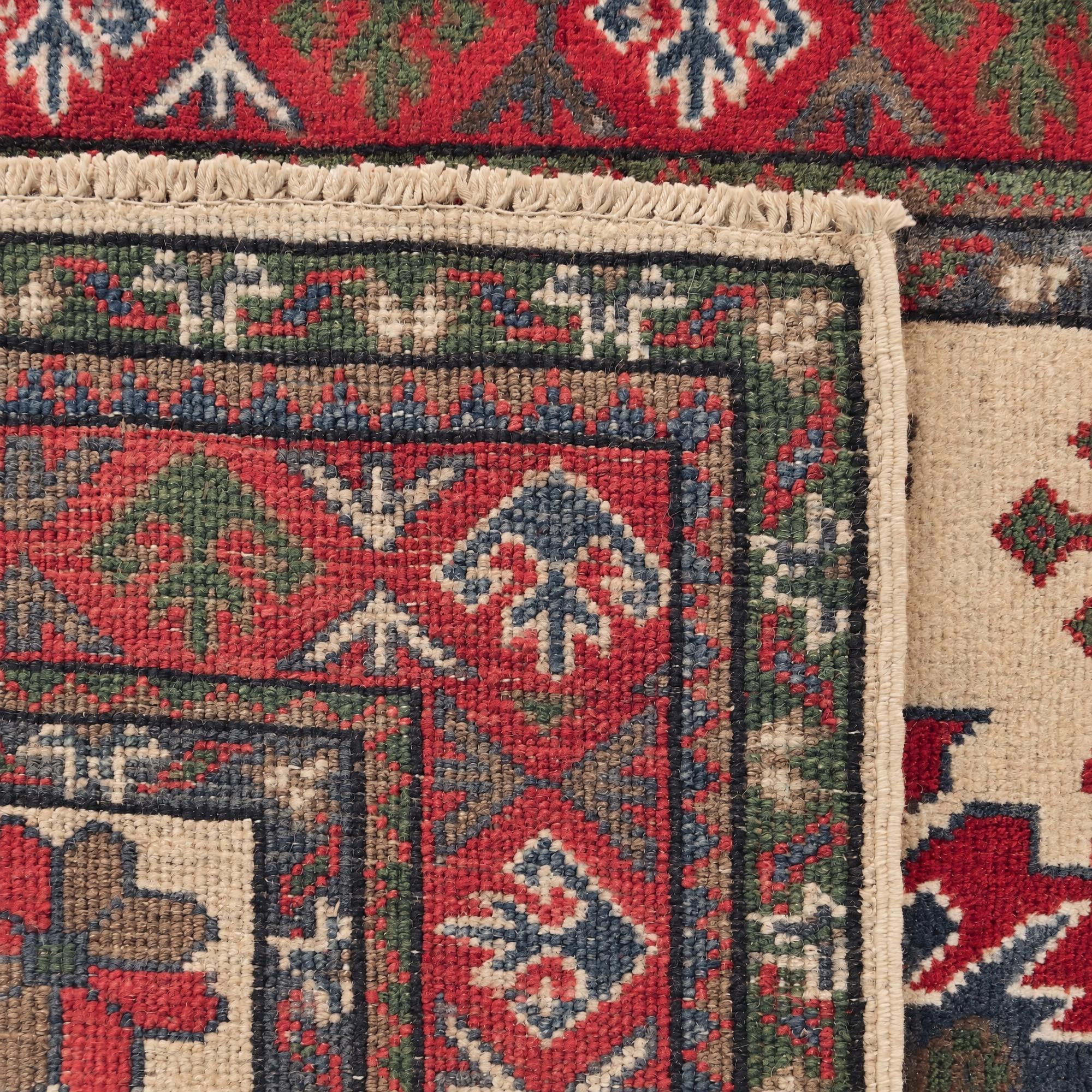 80cm x 115cm Handgeknüpft Kazak Teppich