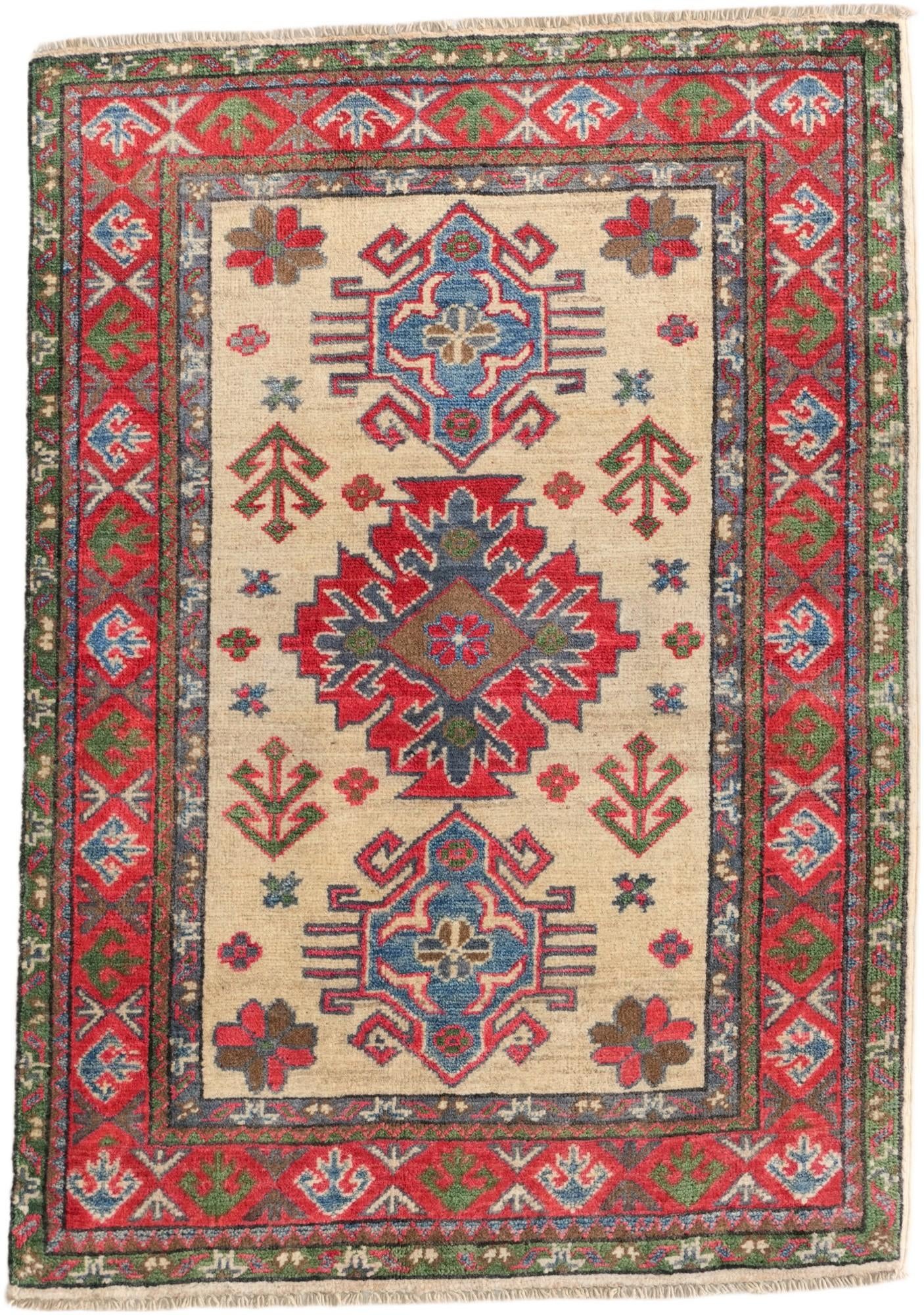2' 7 x 3' 9 Hand Knotted Kazak Rug