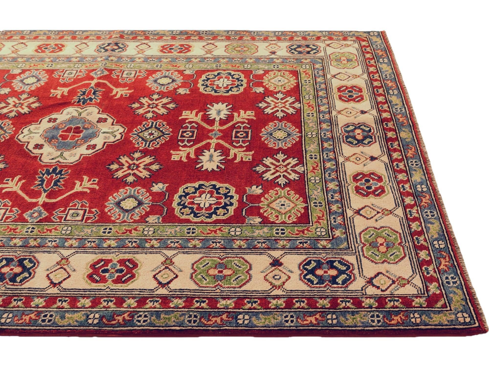 5' x 6' 9 Hand Knotted Kazak Rug