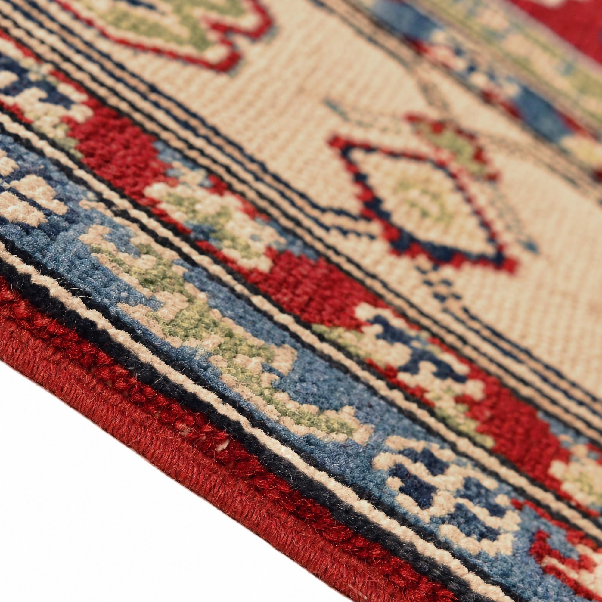 155cm x 205cm Noué main Kazak Tapis