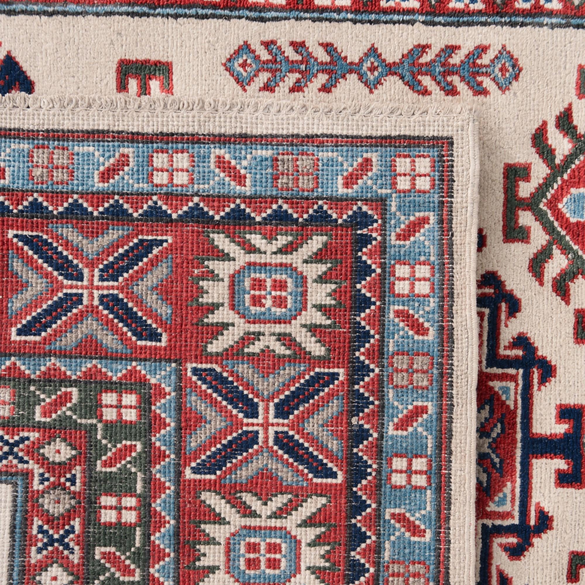 130cm x 170cm Hand Knotted Kazak Rug