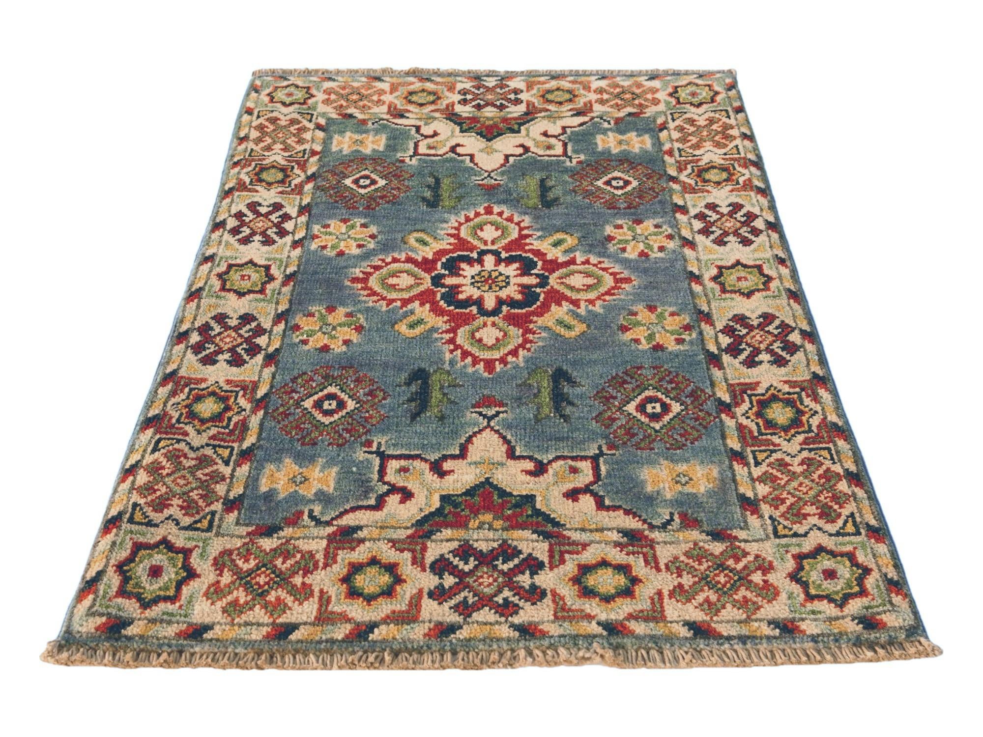 1' 11 x 3' 1 Hand Knotted Kazak Rug