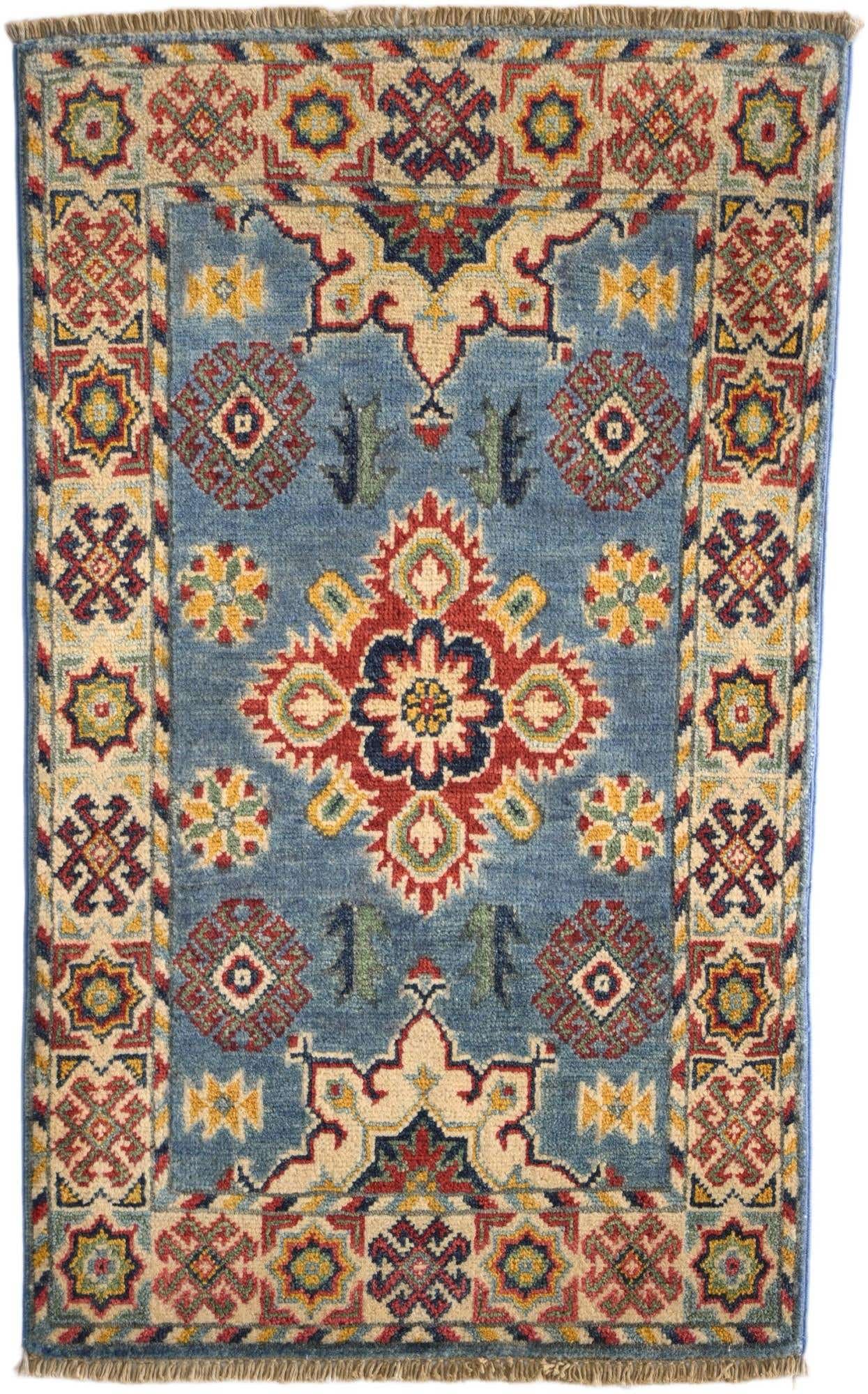 1' 11 x 3' 1 Hand Knotted Kazak Rug