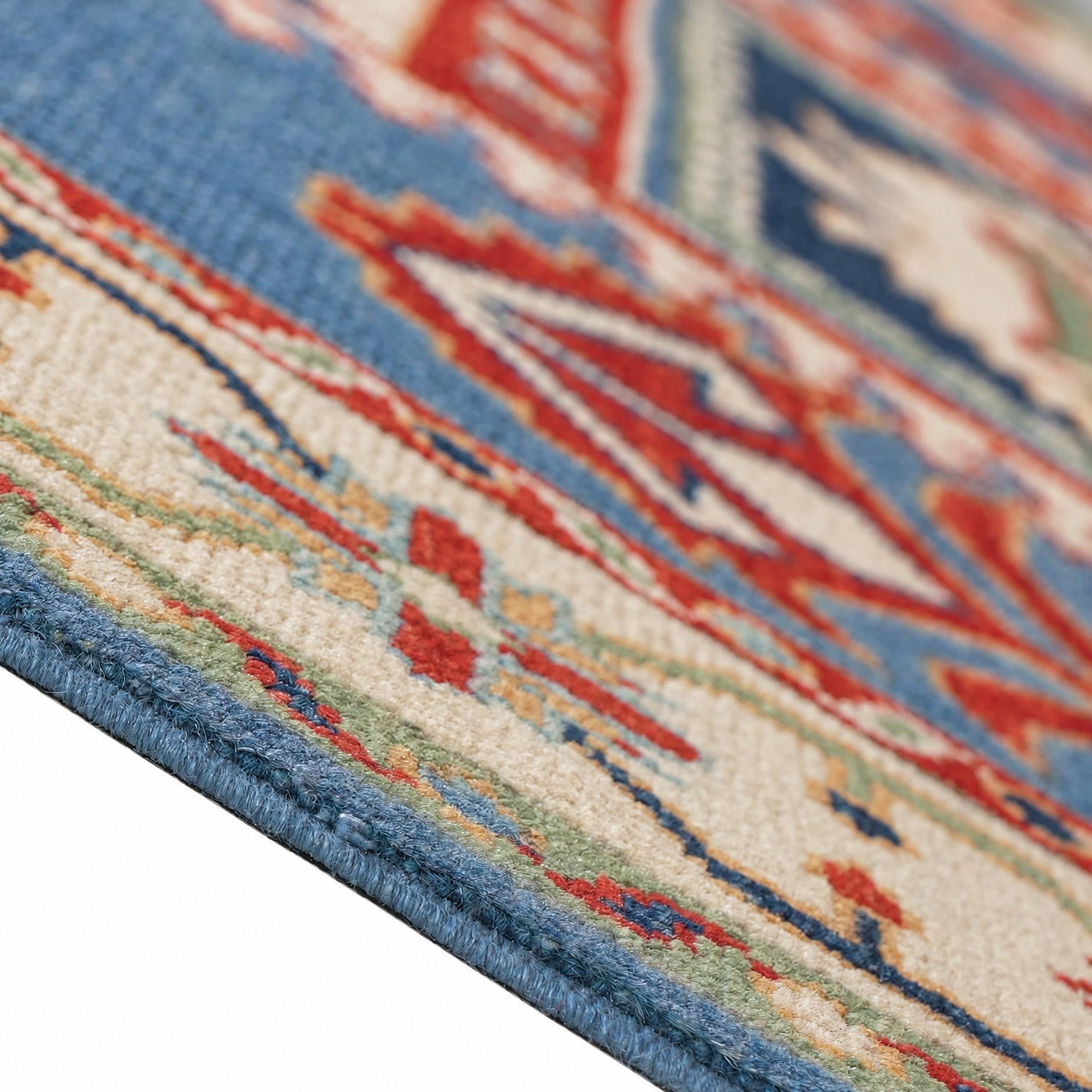 3' 11 x 6' Hand Knotted Kazak Rug